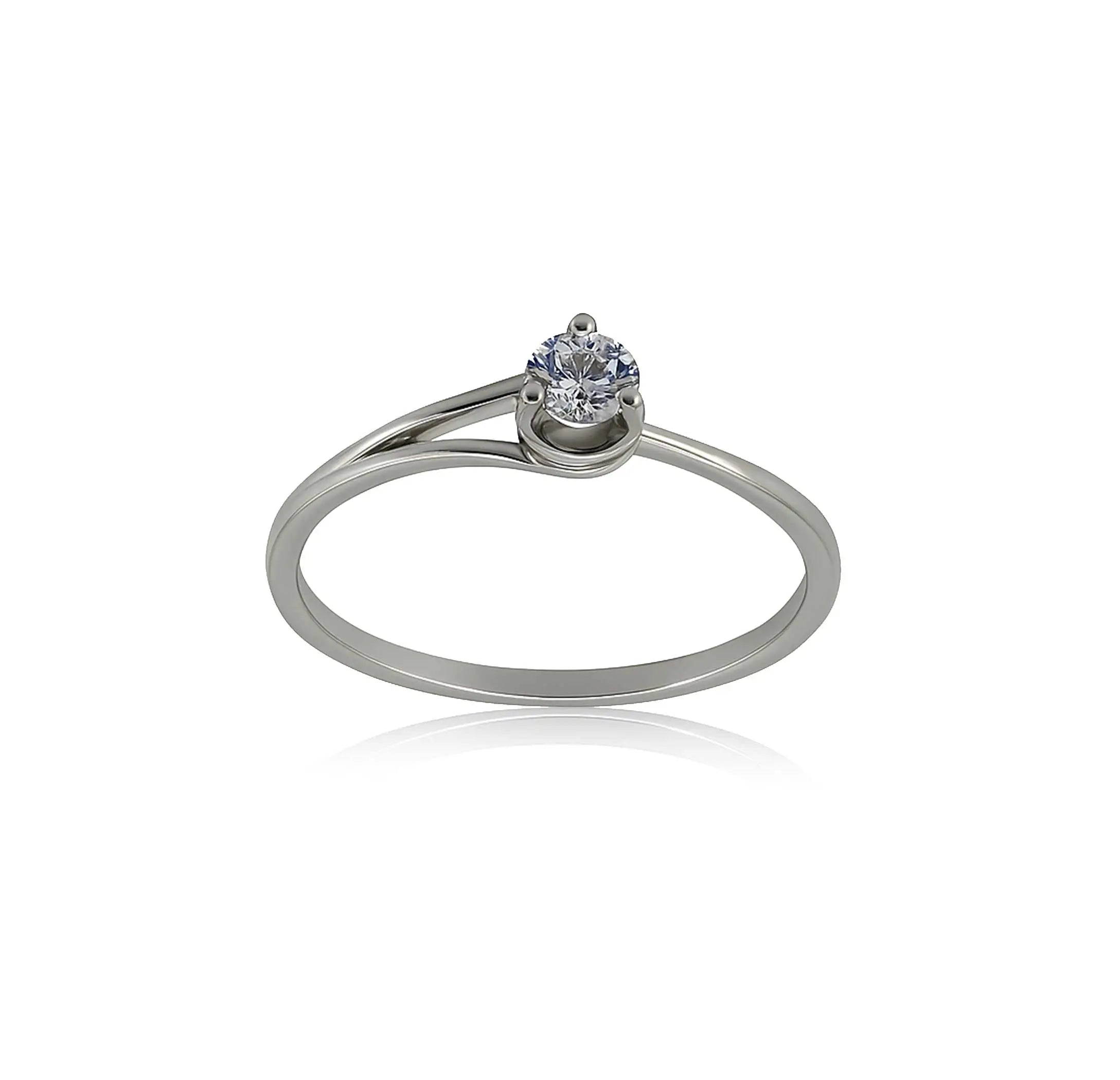 Heart-Hug Solitaire Silver Ring - Made With Pure 925 Silver