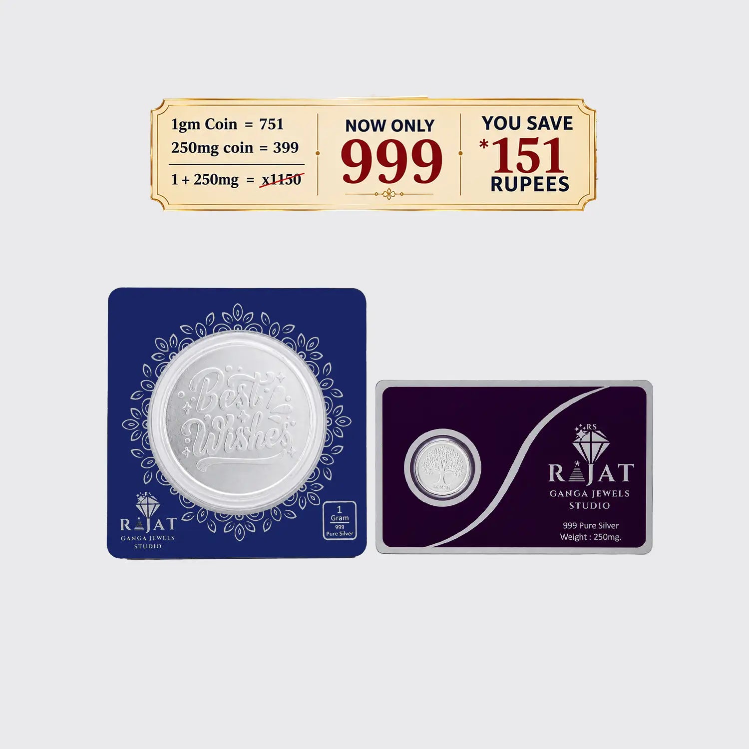 999 Pure Silver Coin Combo Offer – Best Wishes Collection