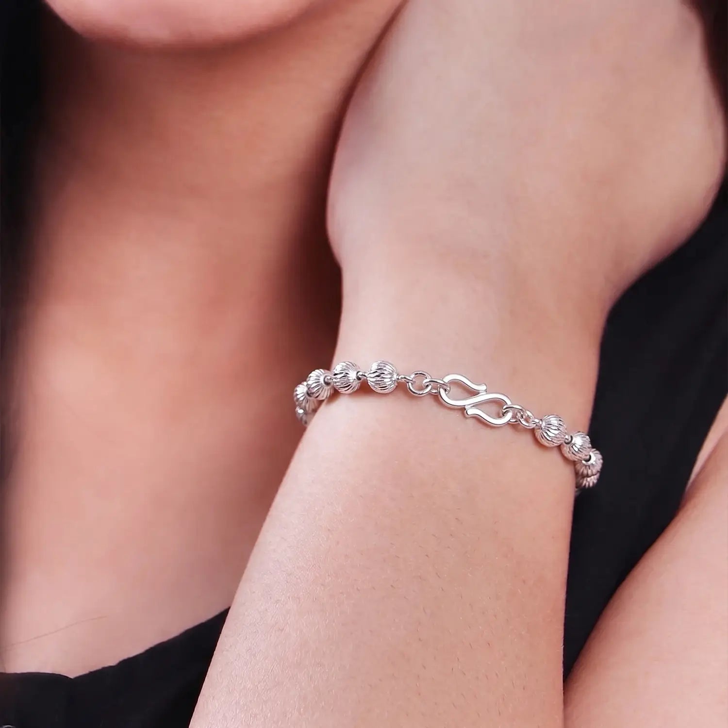 Beaded Bracelet – Classic & Elegant Chain Design - Made With Pure 925 Silver