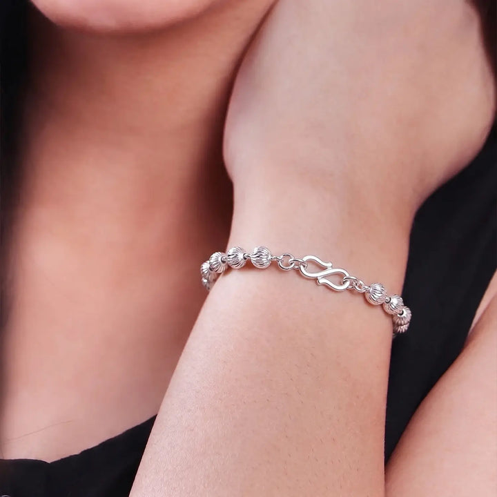 Beaded Bracelet – Classic & Elegant Chain Design - Made With Pure 925 Silver