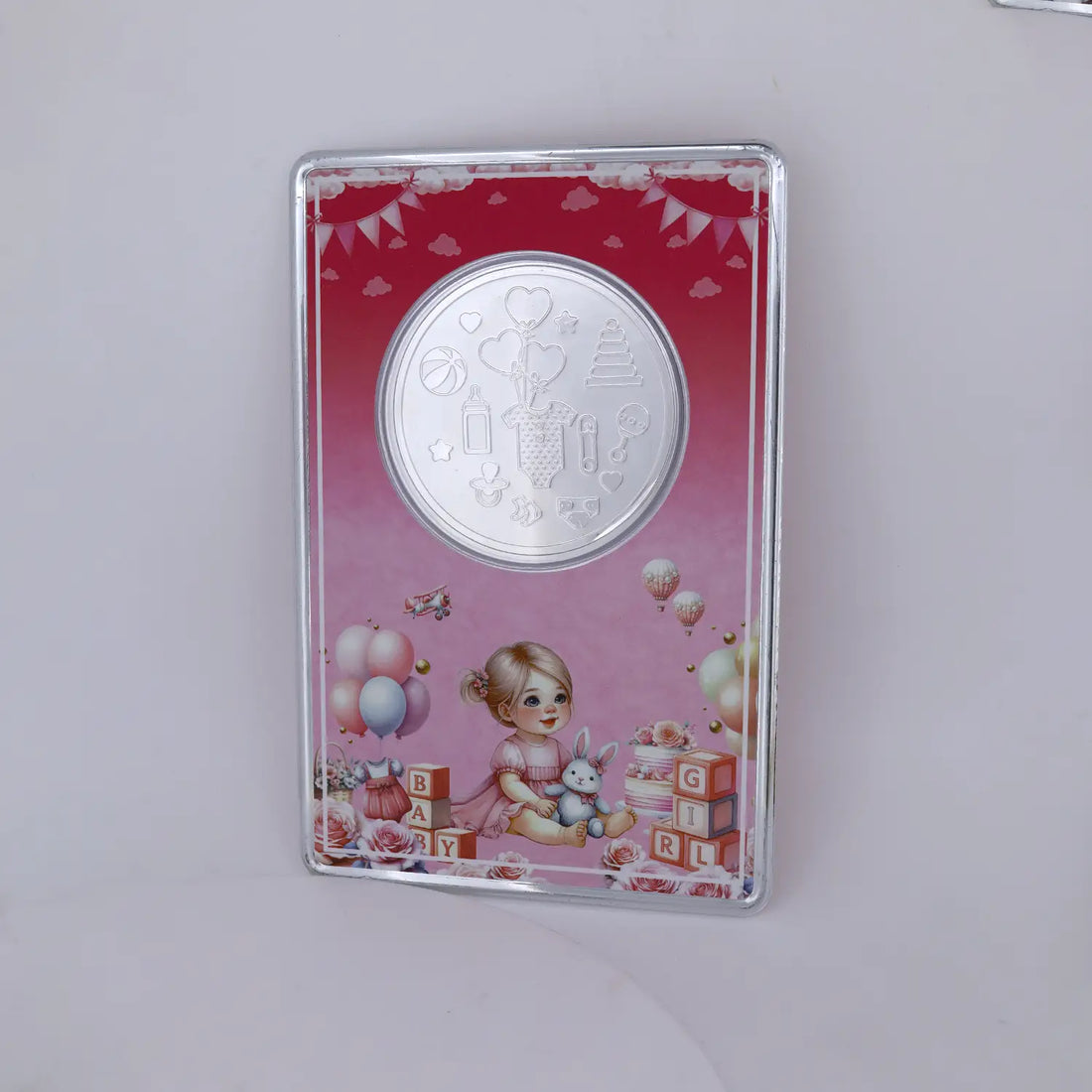 999 Pure Silver Baby Girl Coin - Made With Pure 925 Silver