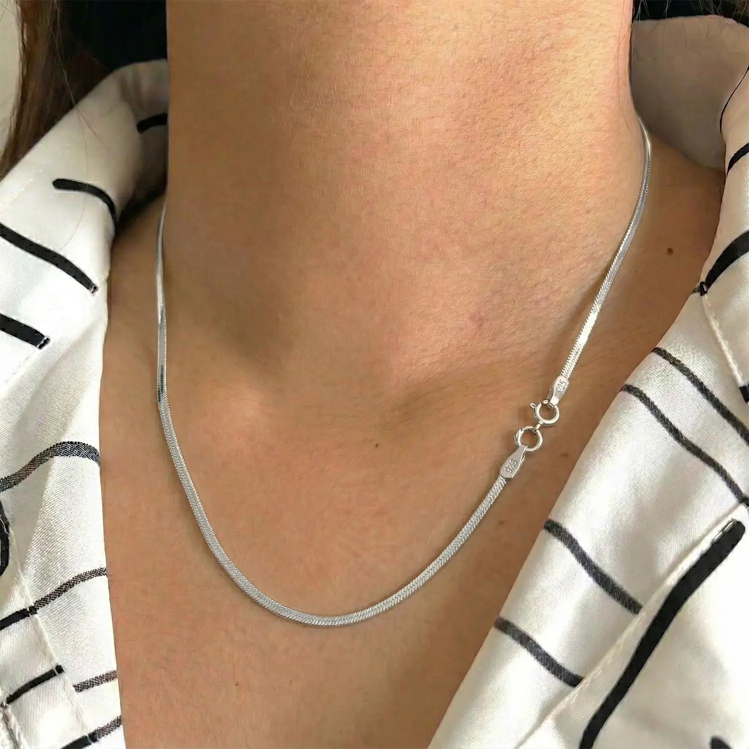 Sleek Snake Silver Chain - Made With Pure 925 Silver