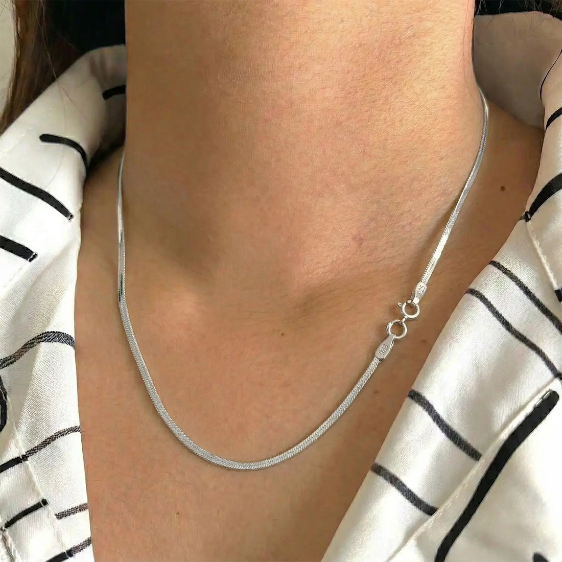 Sleek Snake Silver Chain - Made With Pure 925 Silver