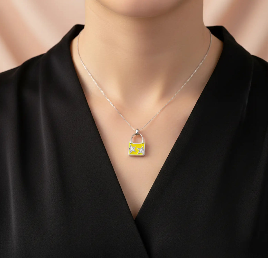 Pure Silver Pendent with Star Accents- Made With Pure 925 Silver