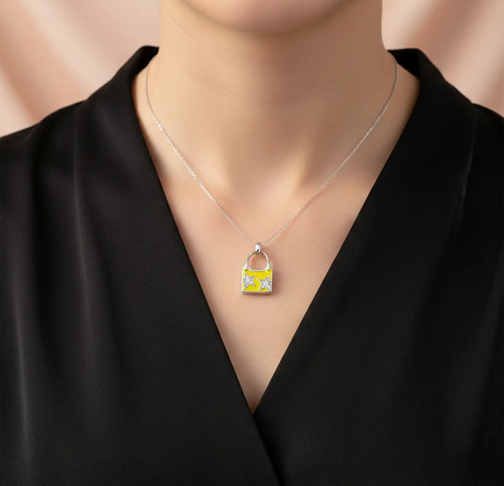 Pure Silver Pendent with Star Accents- Made With Pure 925 Silver