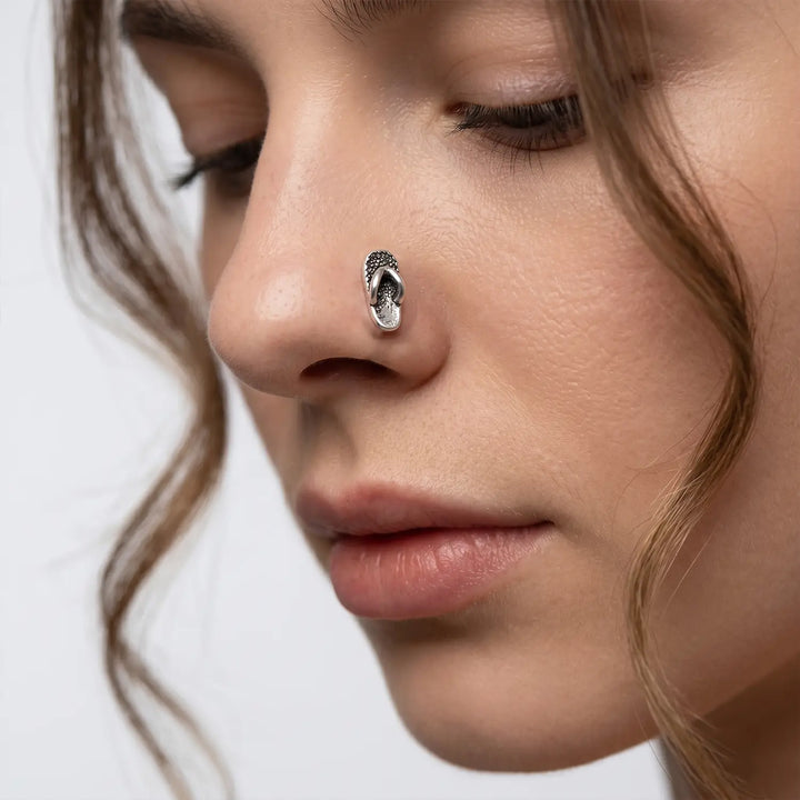 Midnight Sterling Silver Nose Pin- Made With Pure 925 Silver