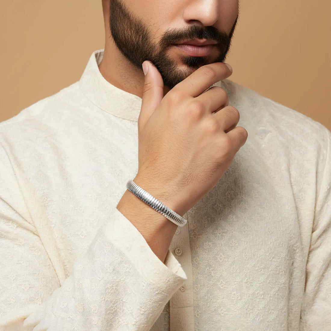 Modern Pure 925 Silver Bracelet for Men- Made With Pure 925 Silver