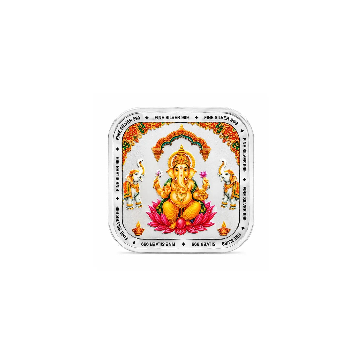 Lord Ganesha Fine Silver Coin - Made With Pure 925 Silver