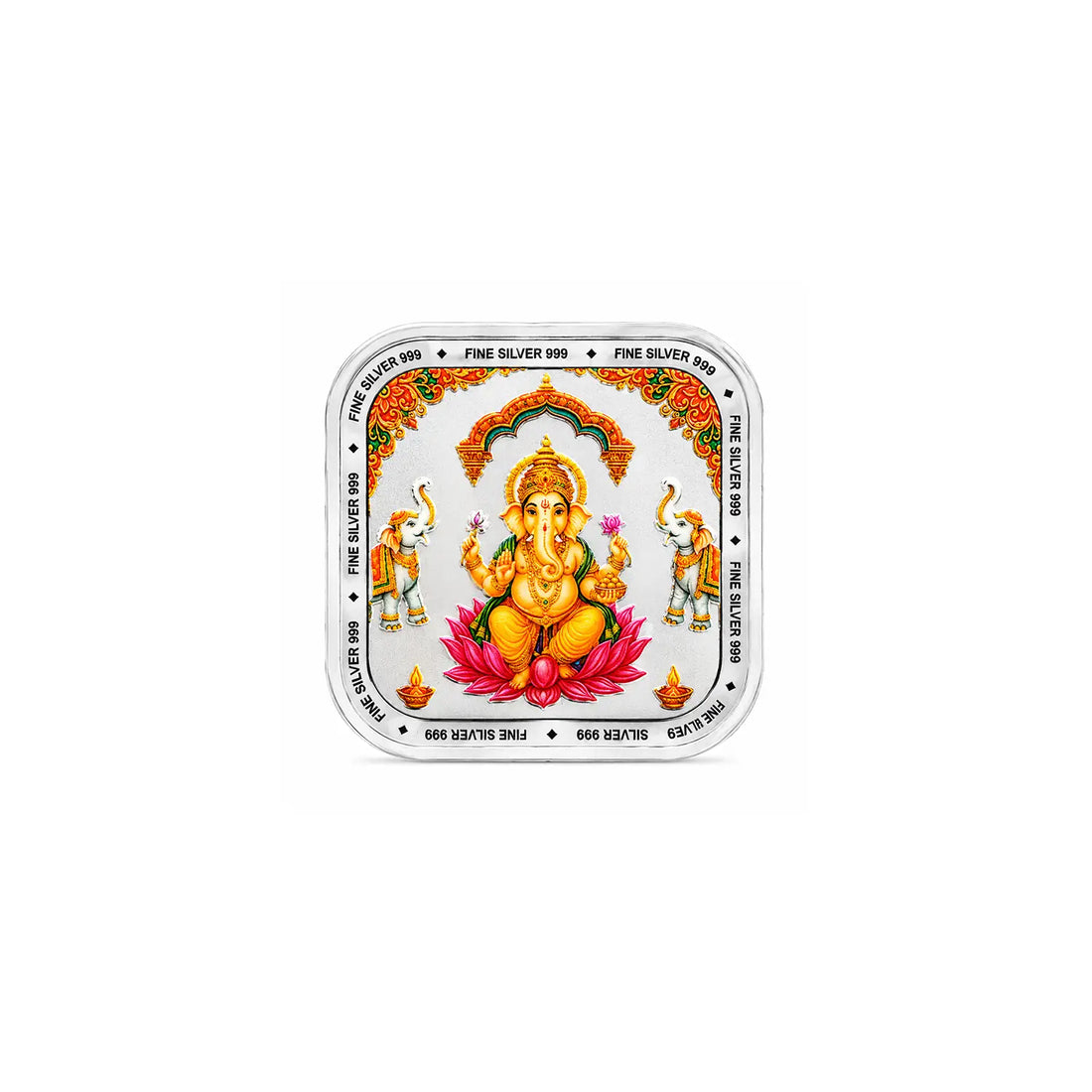 Lord Ganesha Fine Silver Coin - Made With Pure 925 Silver
