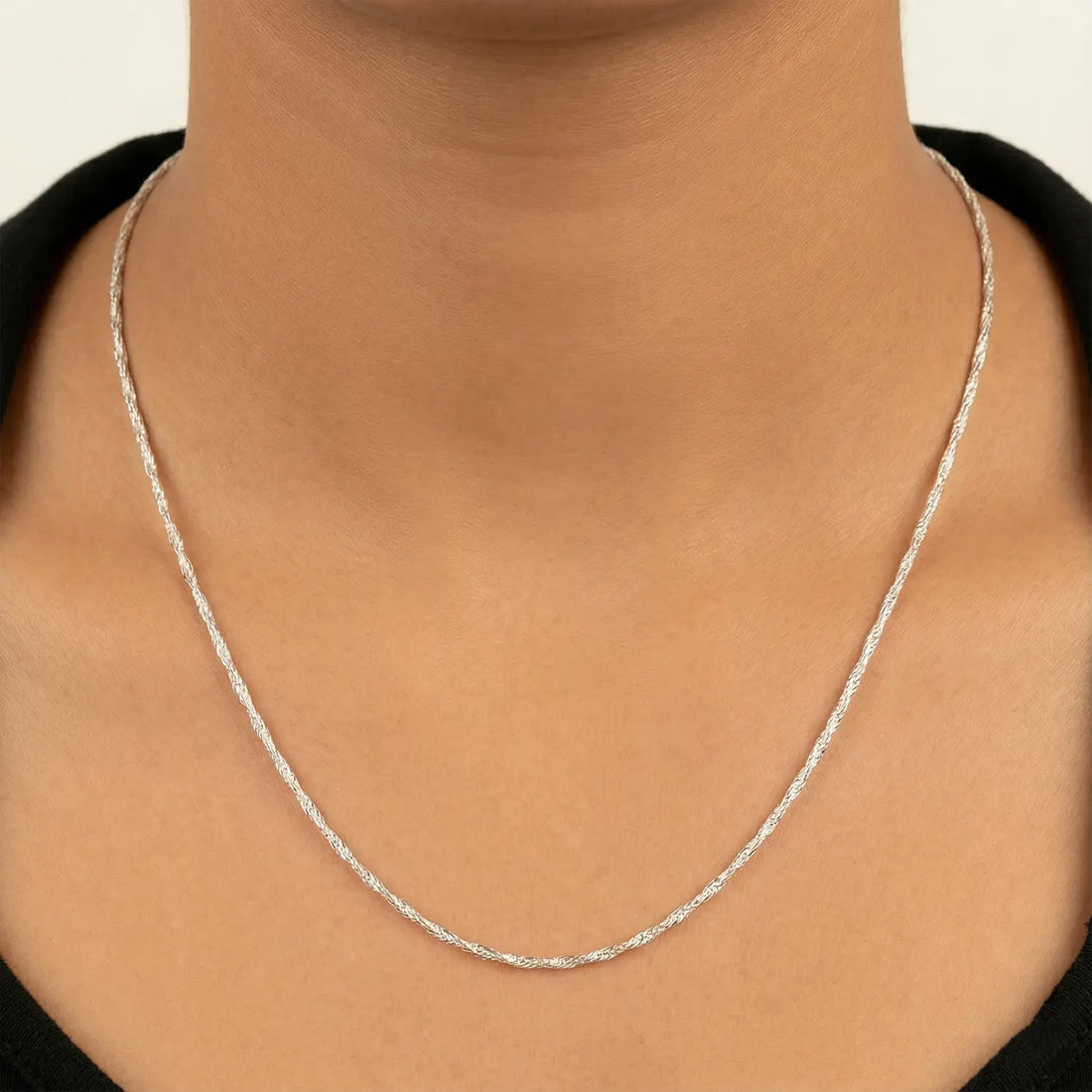 Elegant Twist Silver Chain - Made With Pure 925 Silver