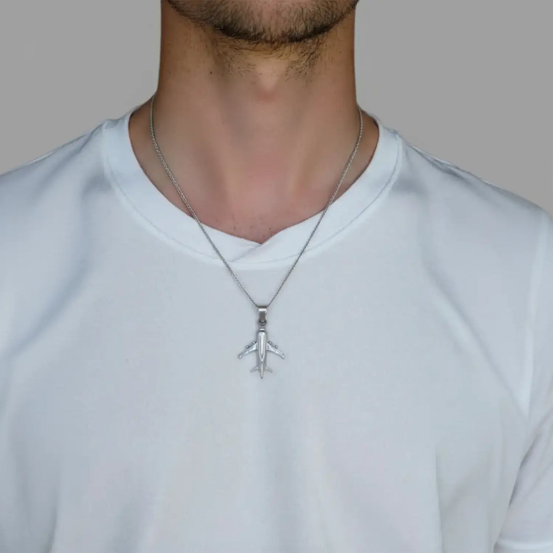 Airplane Design Pure Silver Pendant- Made With Pure 925 Silver