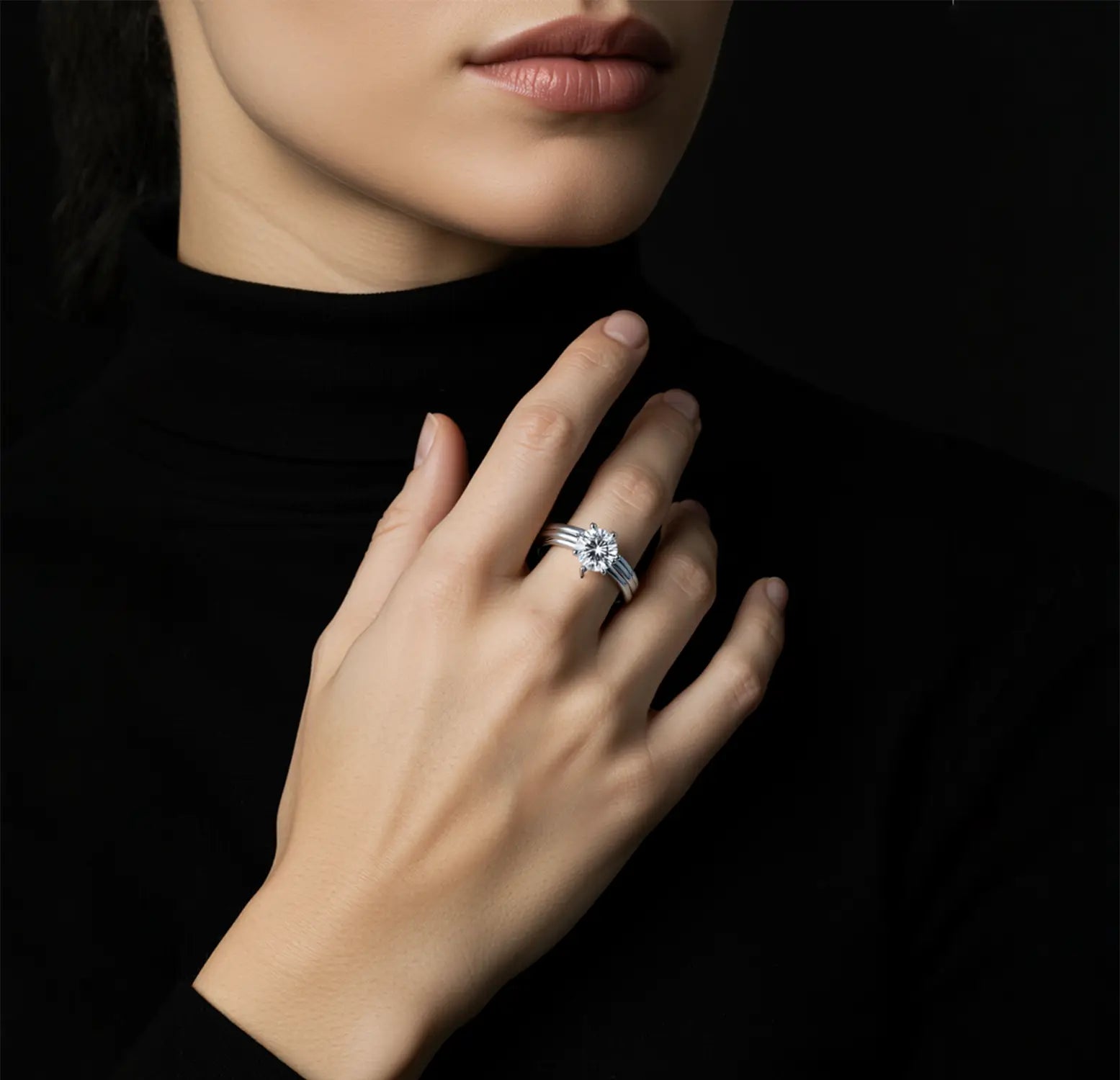 Pure Silver Classic Solitaire Ring - Made With Pure 925 Silver