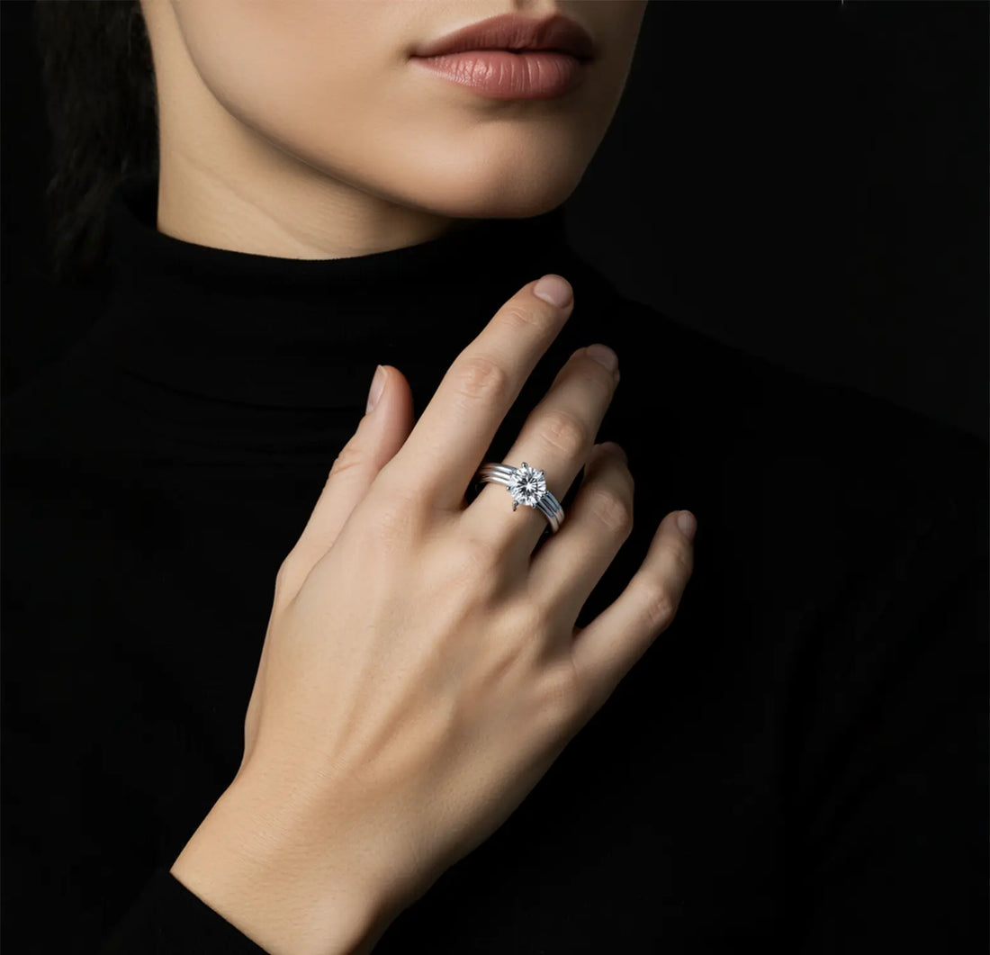 Pure Silver Classic Solitaire Ring - Made With Pure 925 Silver