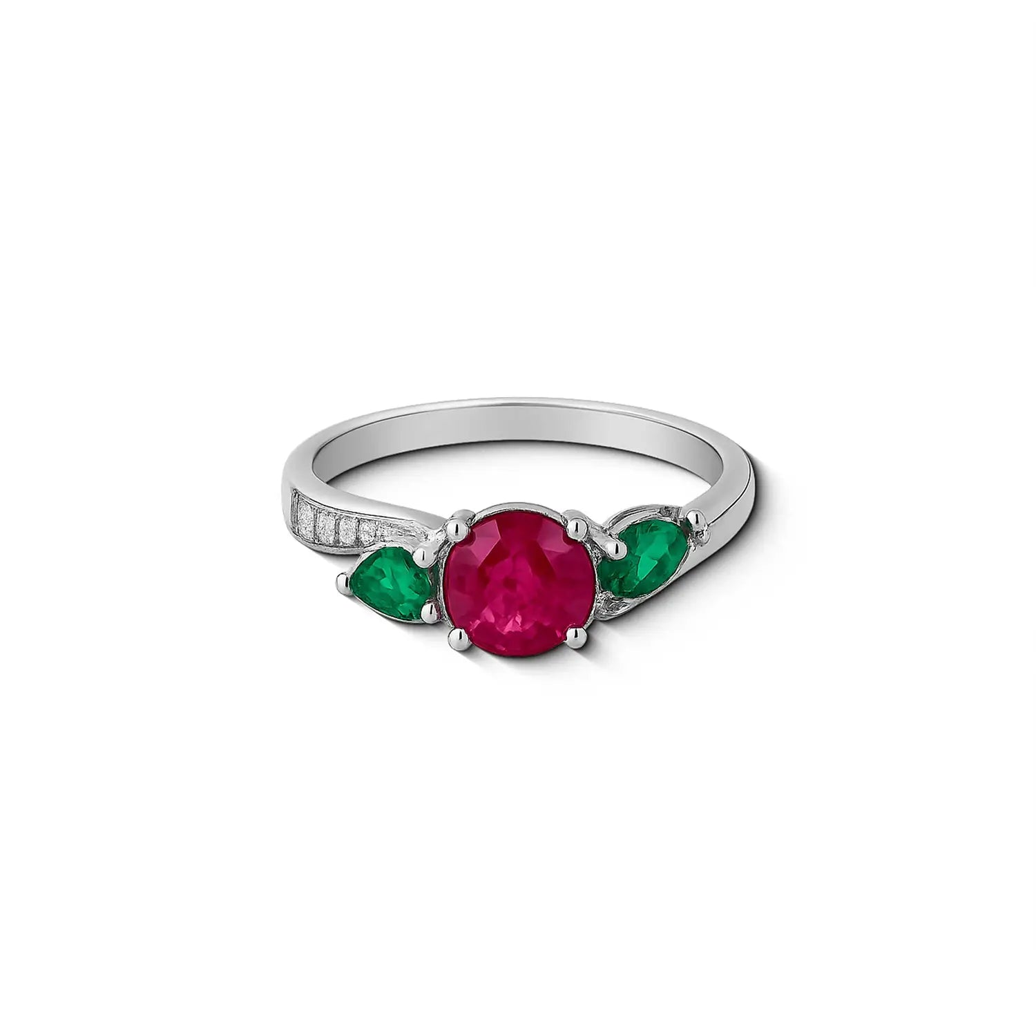 Pure Silver Ruby Ring - Made With Pure 925 Silver
