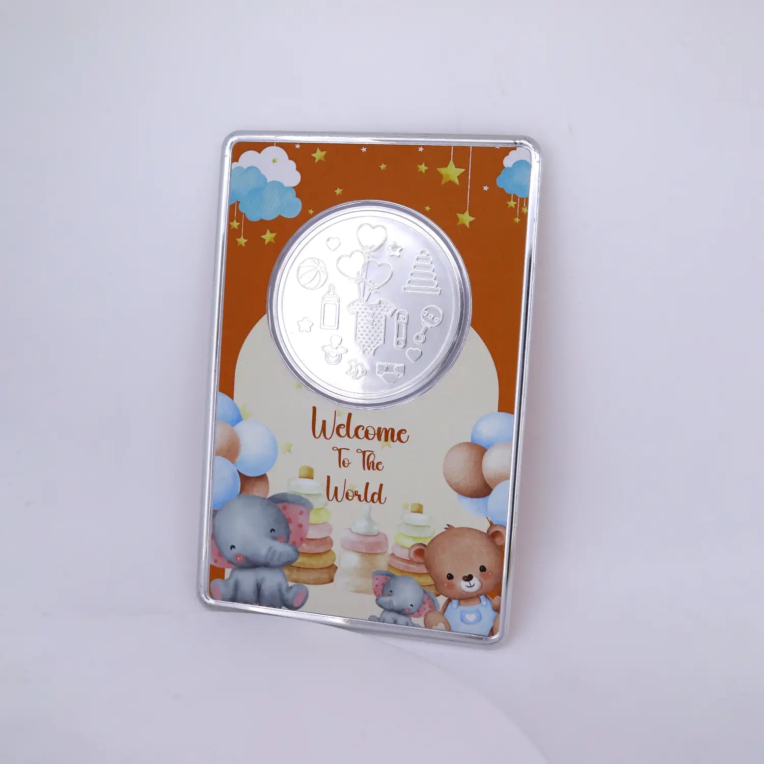 999 Pure Silver Baby Boy Coin - Made With Pure 925 Silver