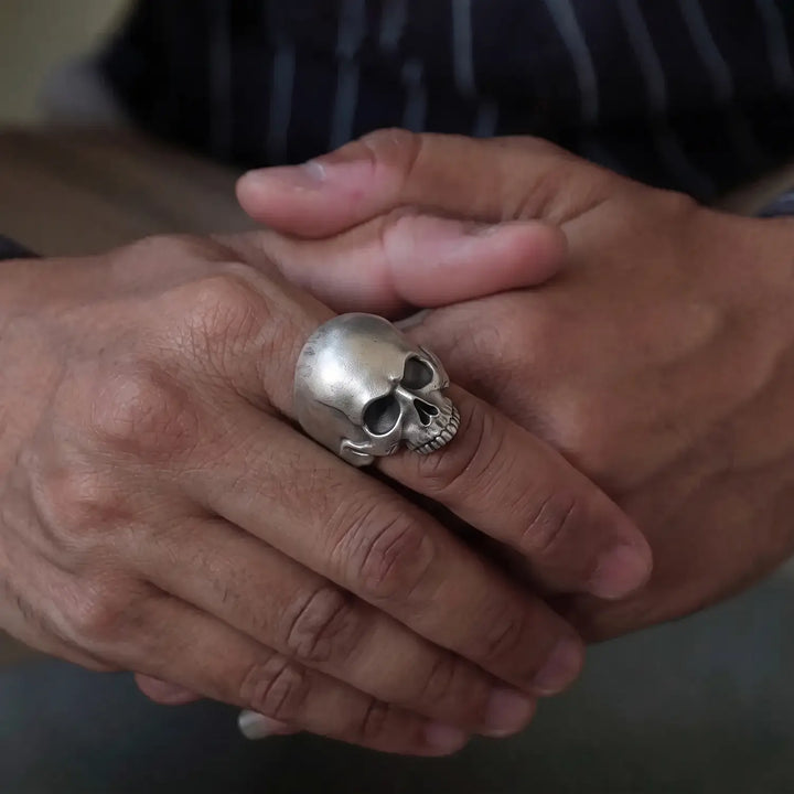 Classic Skull Silver Ring - Made With Pure 925 Silver