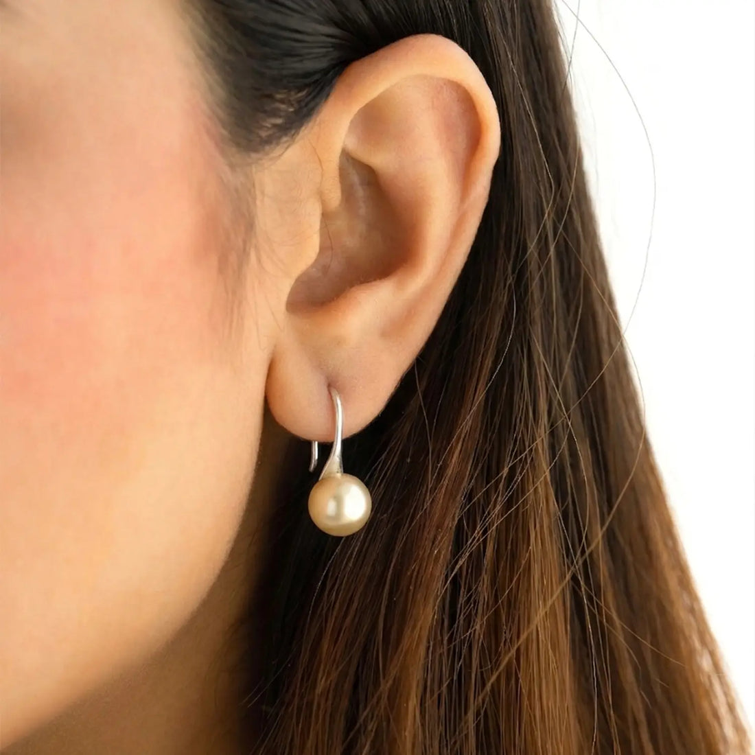 Classic Pearl Drop Sterling Silver Earrings - Made With Pure 925 Silver