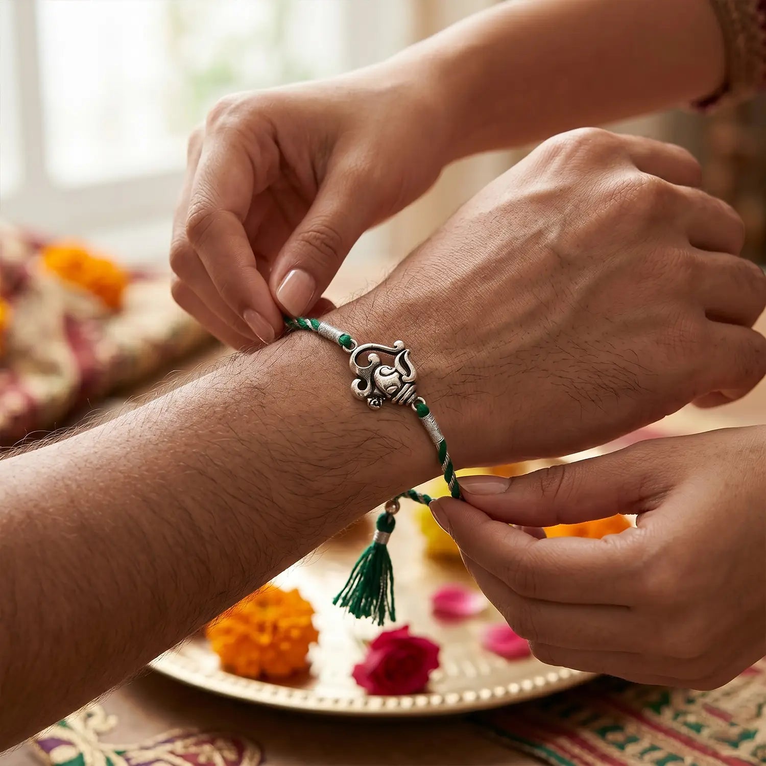 Vighnaharta Silver Rakhi- Made With Pure 925 Silver