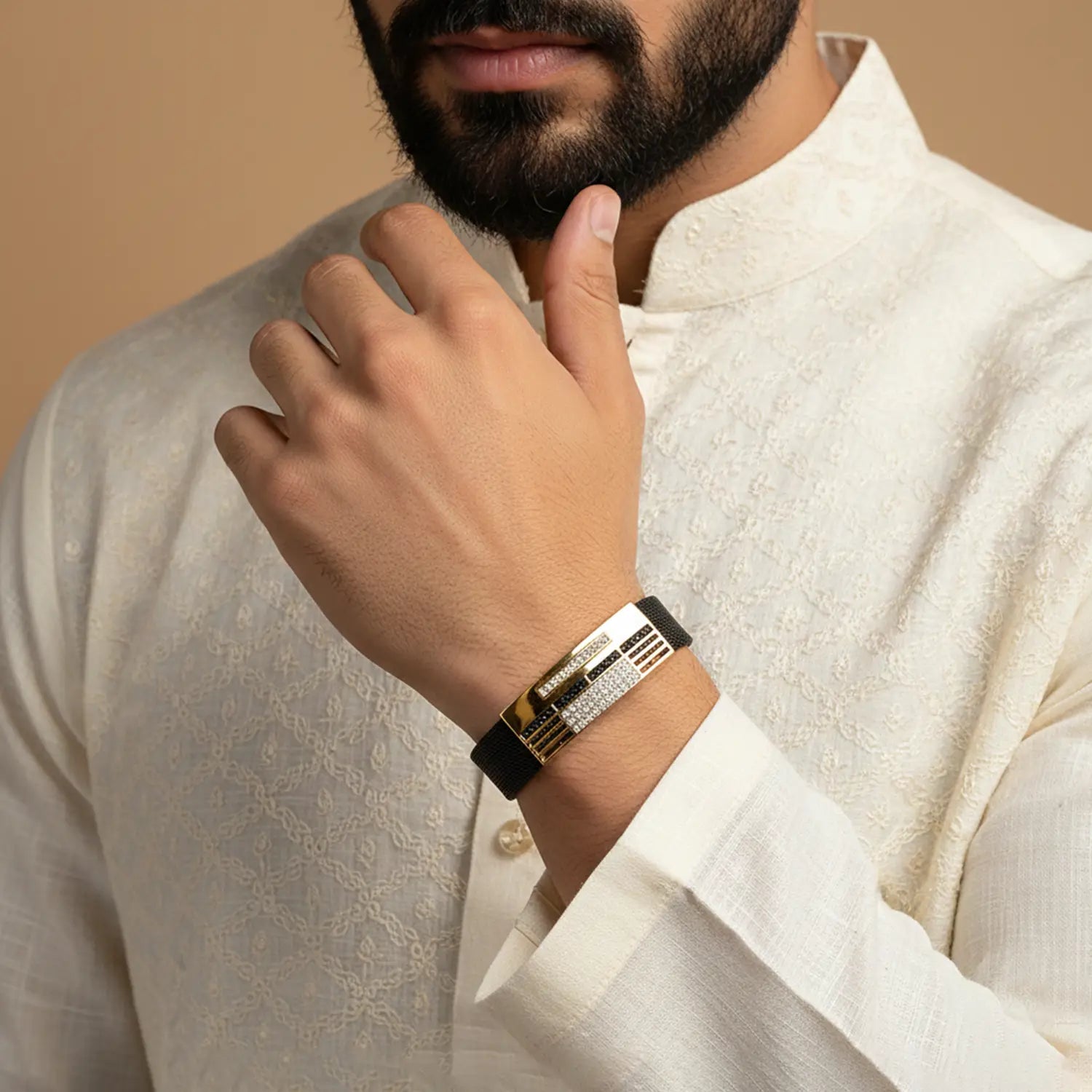 Silver Magnel Balt Bracelet for Men- Made With Pure 925 Silver