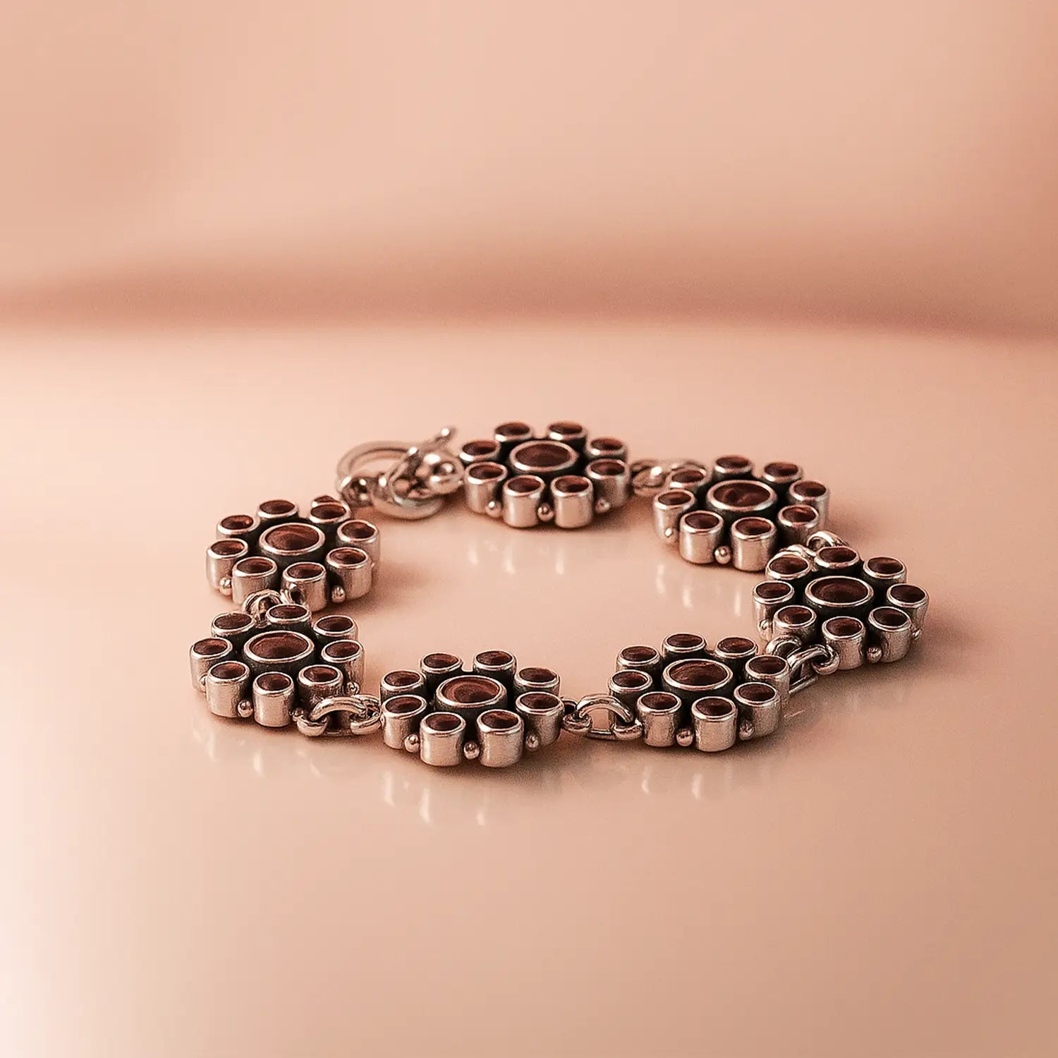 Pure Silver Pearl Bracelet – Bold Beauty - Made With Pure 925 Silver