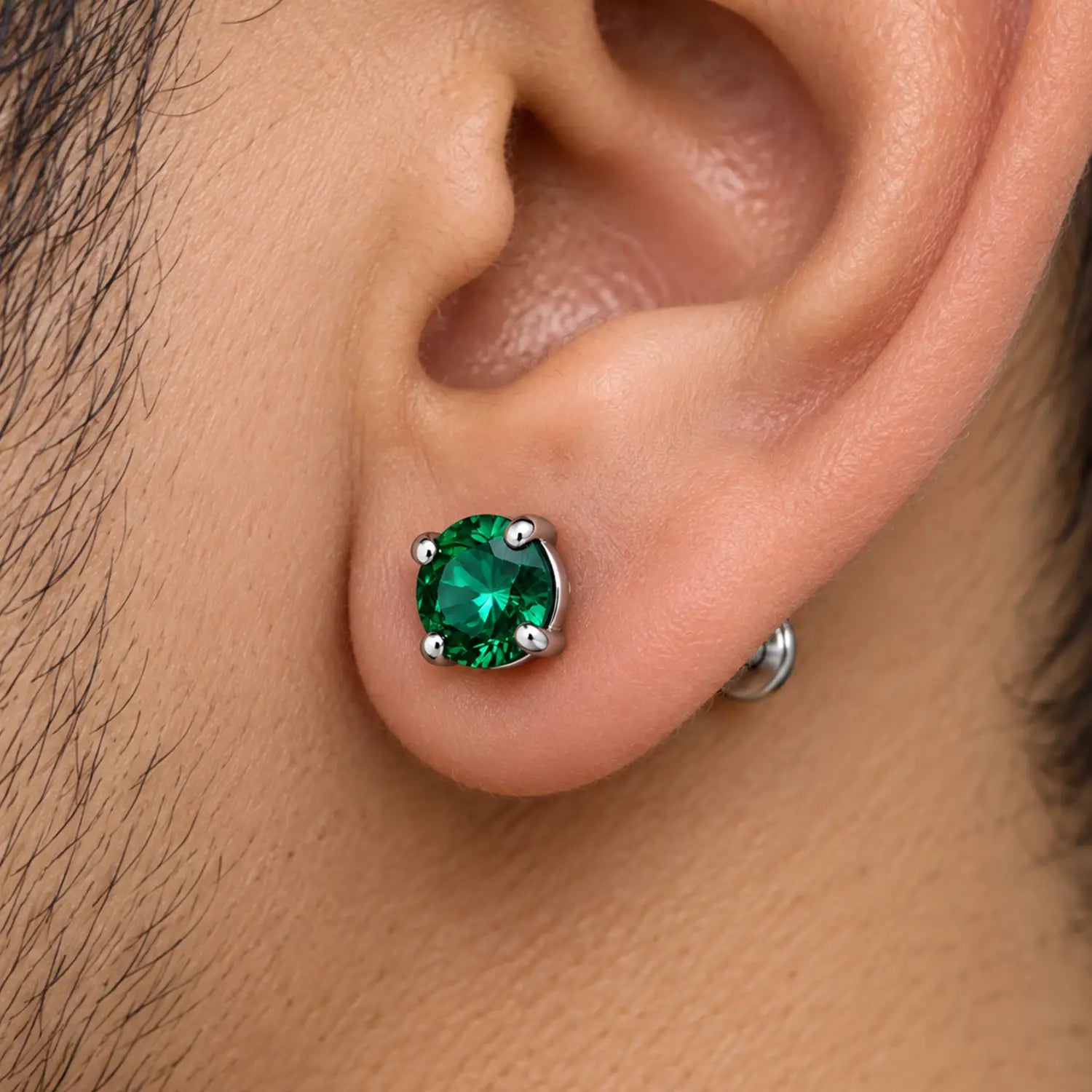 Royal Blue Solitaire Sterling Silver Stud Earrings - Made With Pure 925 Silver