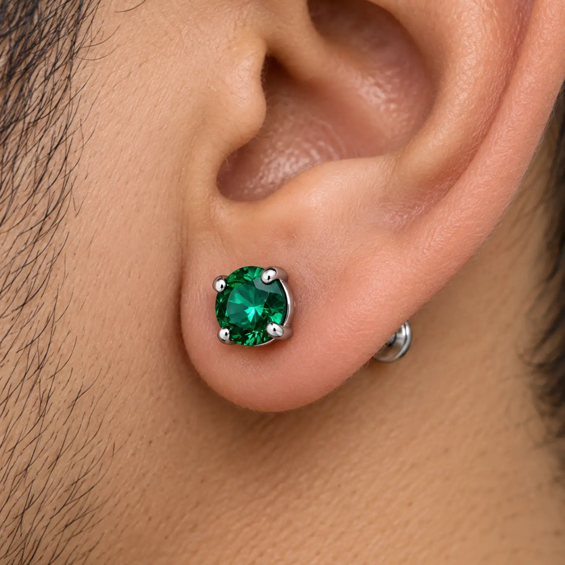 Royal Blue Solitaire Sterling Silver Stud Earrings - Made With Pure 925 Silver