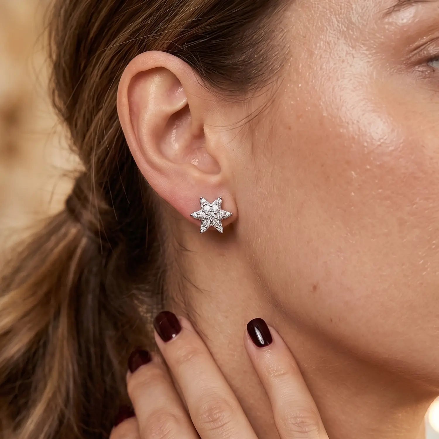 Pure Silver Star Stud Earrings - Made With Pure 925 Silver
