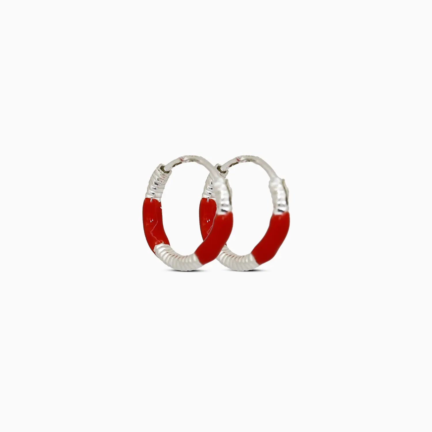 Lime Twist Silver Hoop Earrings - Made With Pure 925 Silver