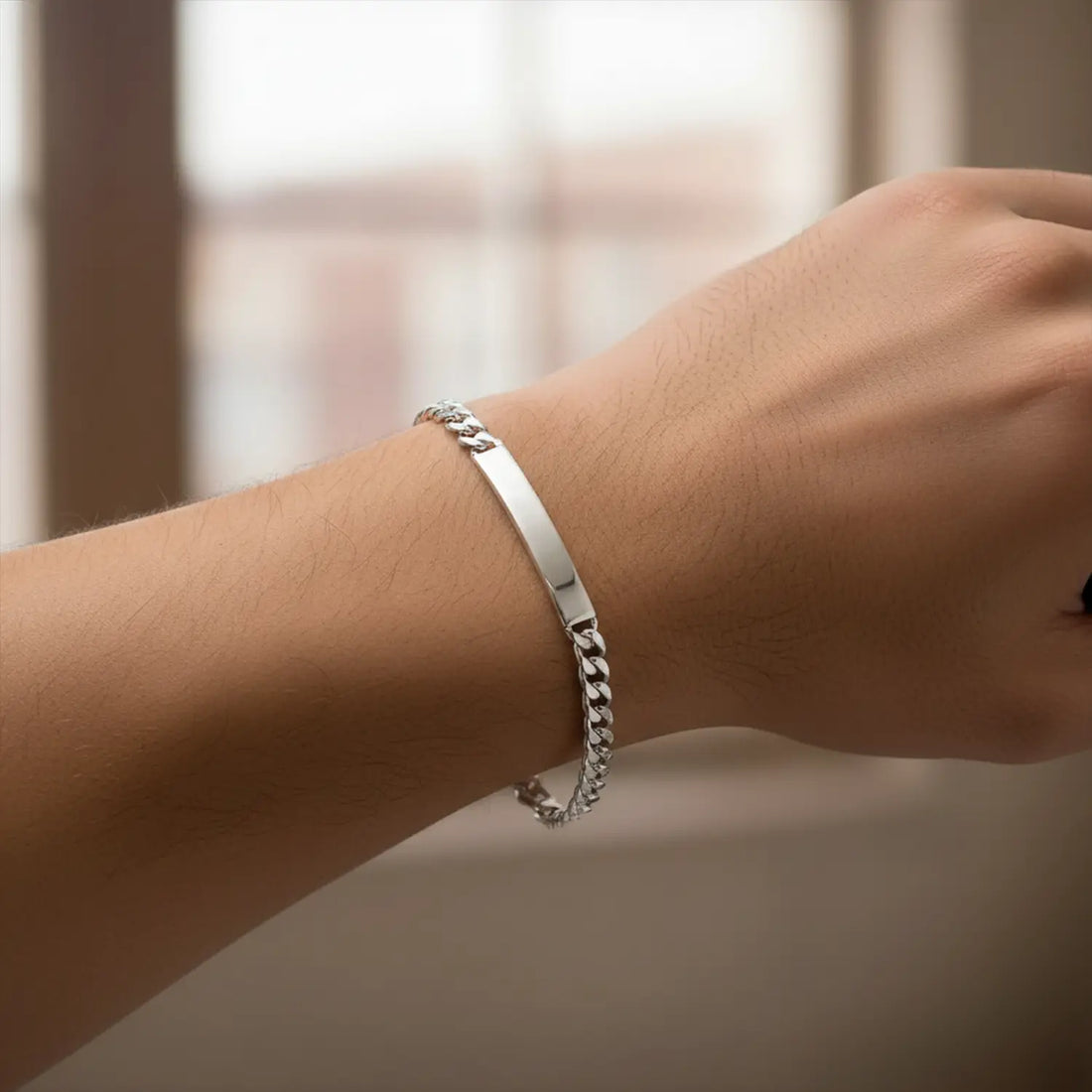 Classic Pure Silver ID Bracelet - Made With Pure 925 Silver