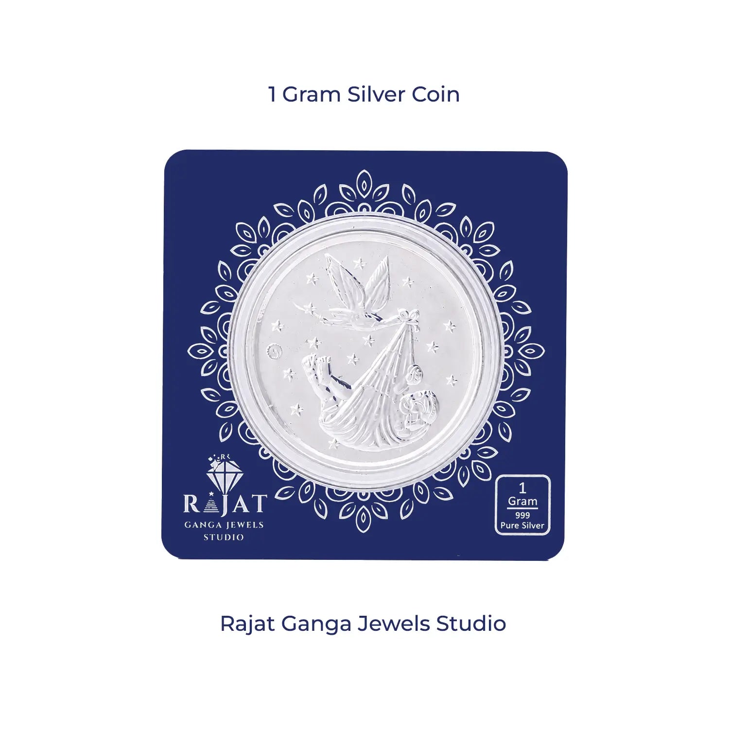 Pure 999 Silver Baby Birth Coin – 1 Gram
