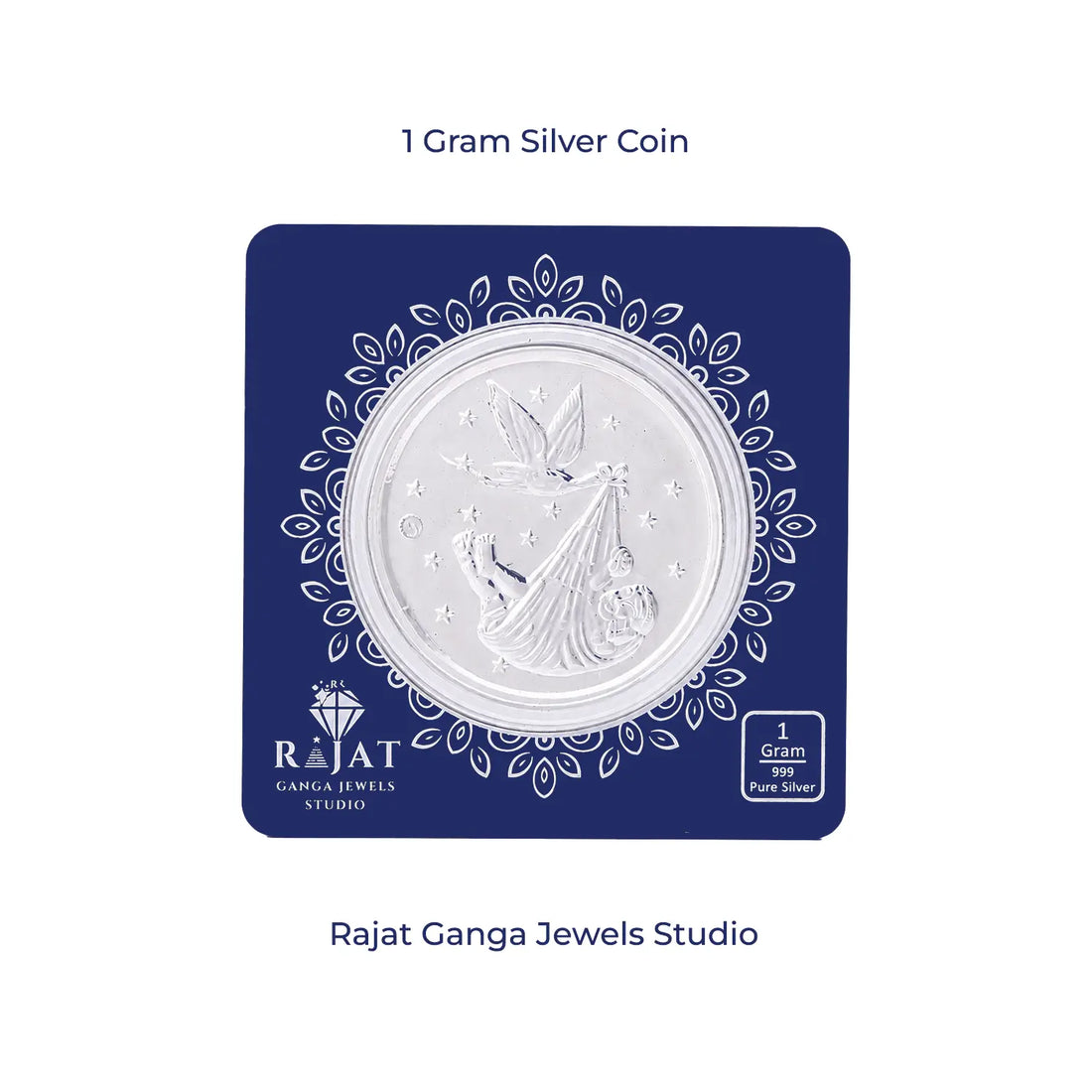 Pure 999 Silver Baby Birth Coin – 1 Gram