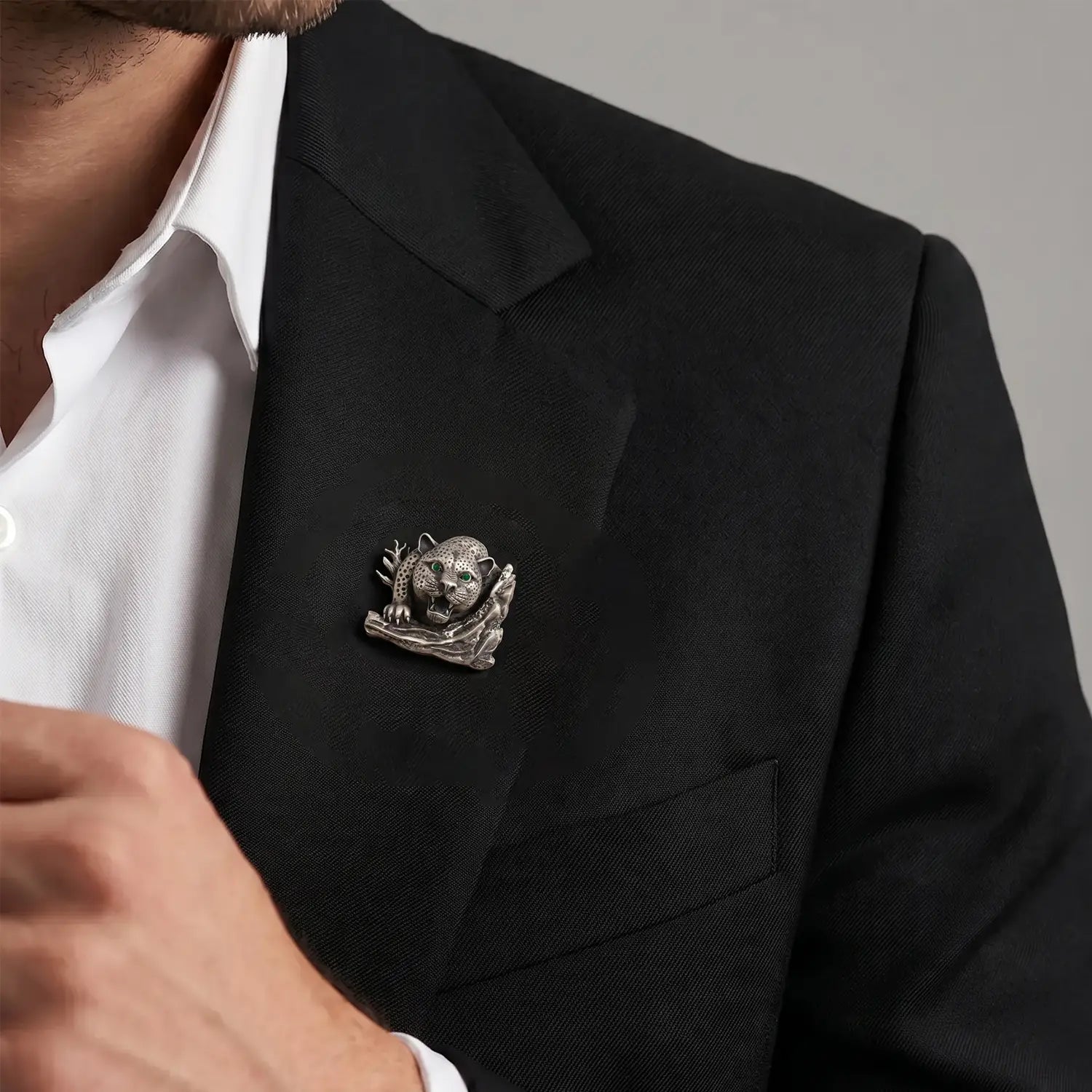 Leopard Head Designer Brooch - Made With Pure 925 Silver
