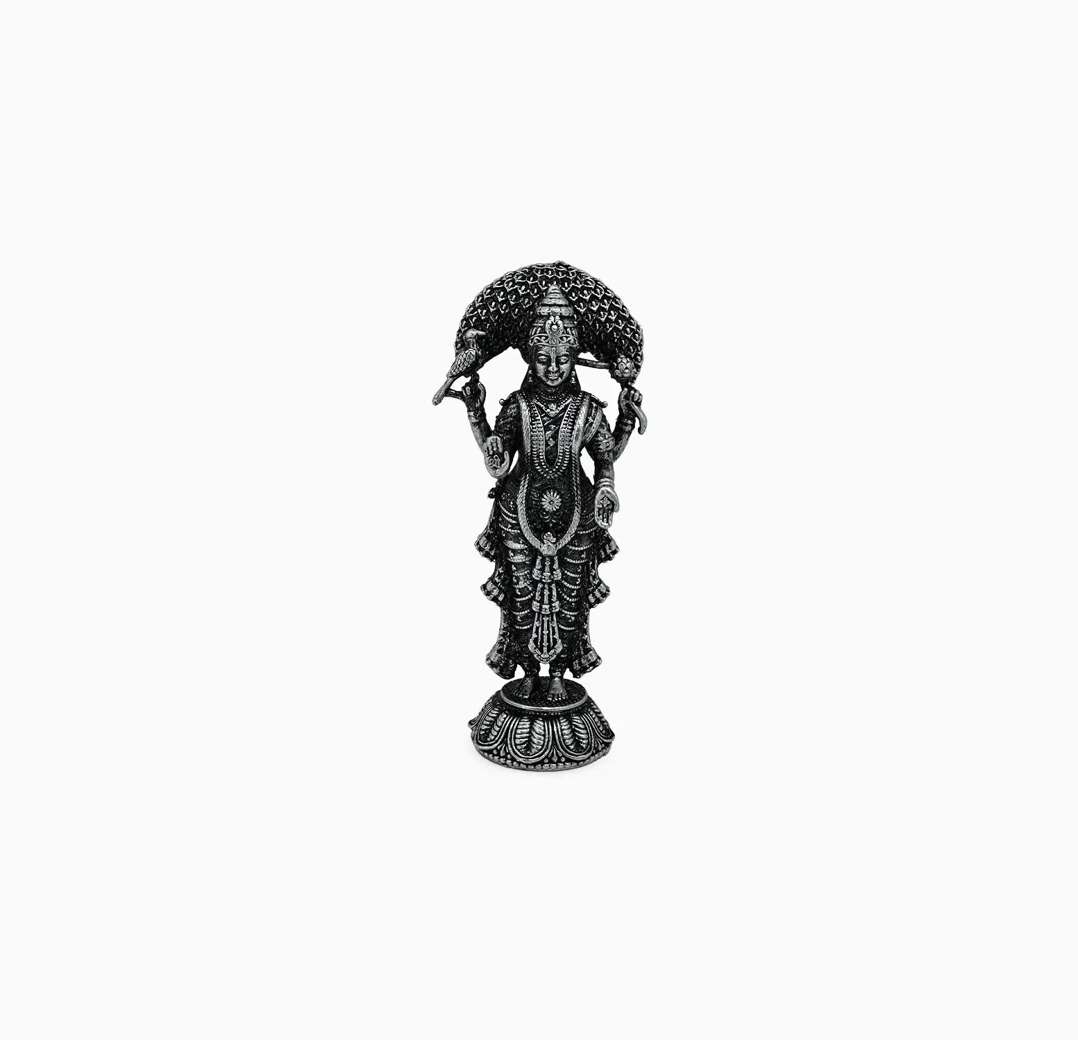 Pure Silver Lord Venkateswara Idol – Antique Finish- Made With Pure 925 Silver