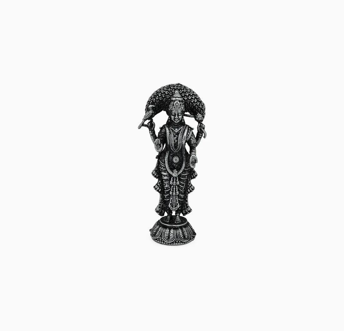 Pure Silver Lord Venkateswara Idol – Antique Finish- Made With Pure 925 Silver