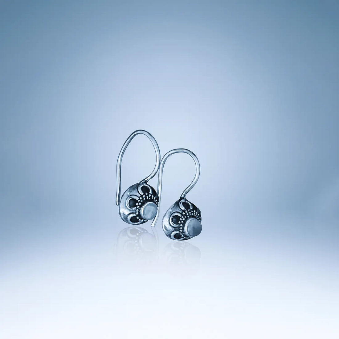 Antique Finish Pure Silver Drop Earrings  - Made With Pure 925 Silver