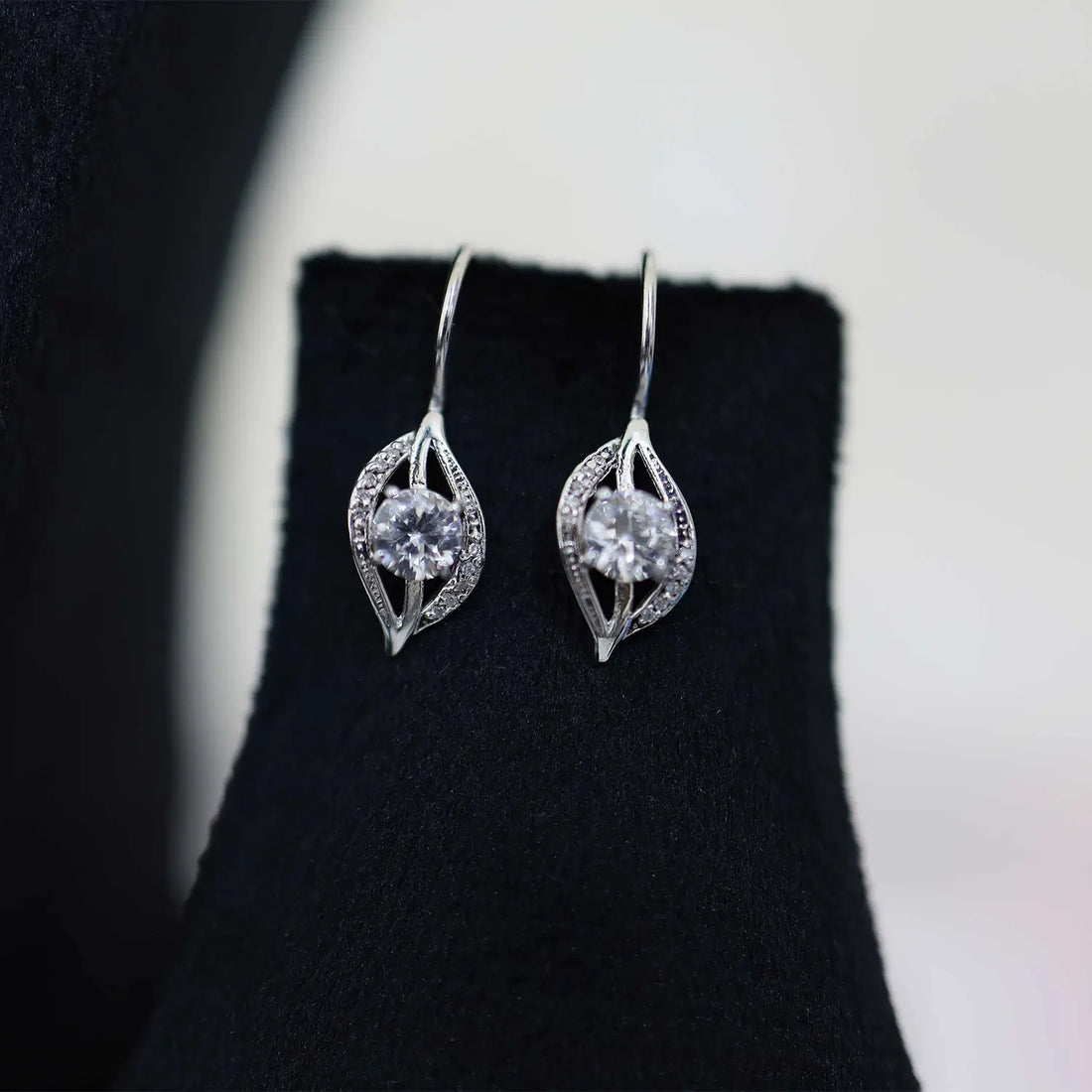 Red Stone Earrings In Silver- Made With Pure 925 Silver