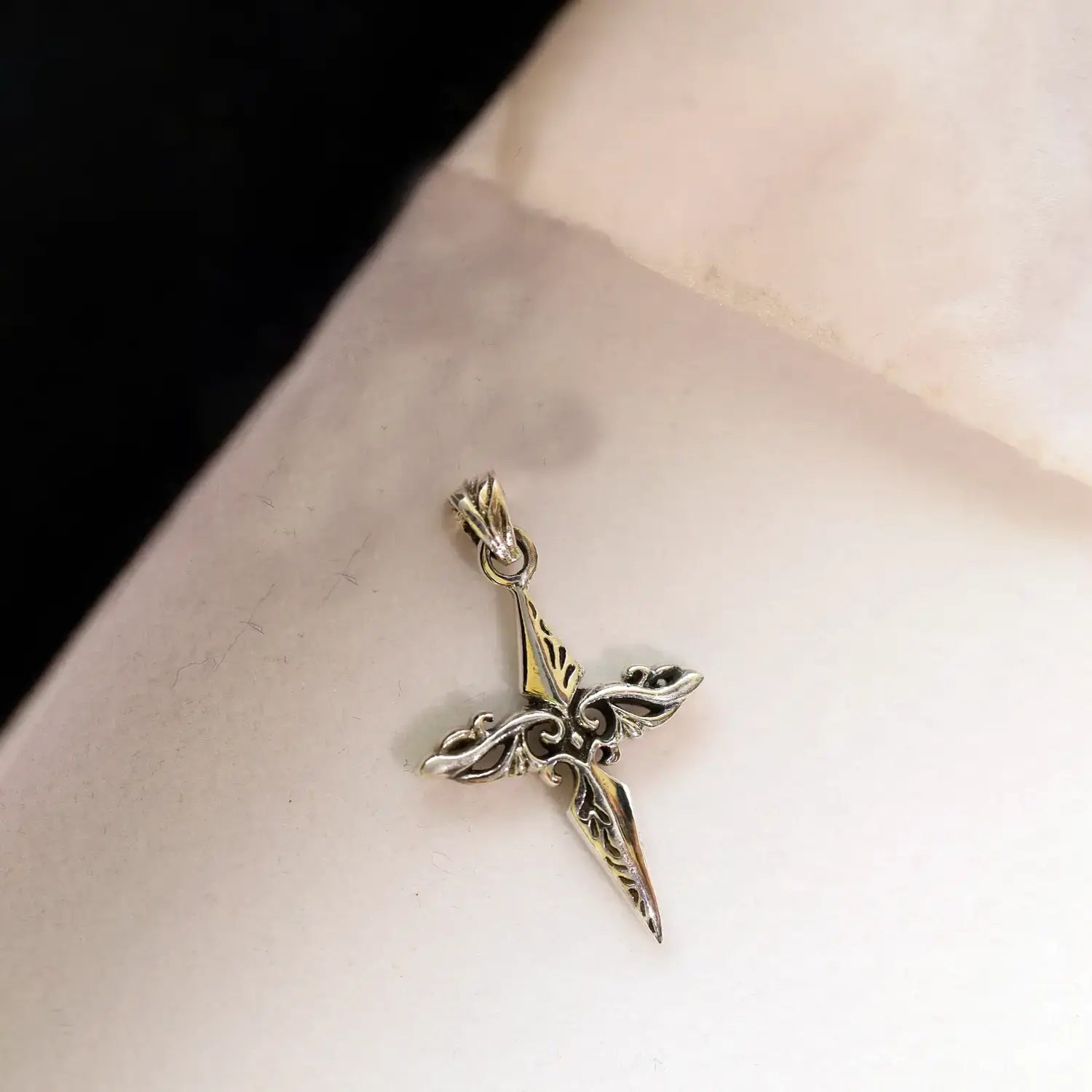 Gothic Cross Pure Silver Pendant- Made With Pure 925 Silver