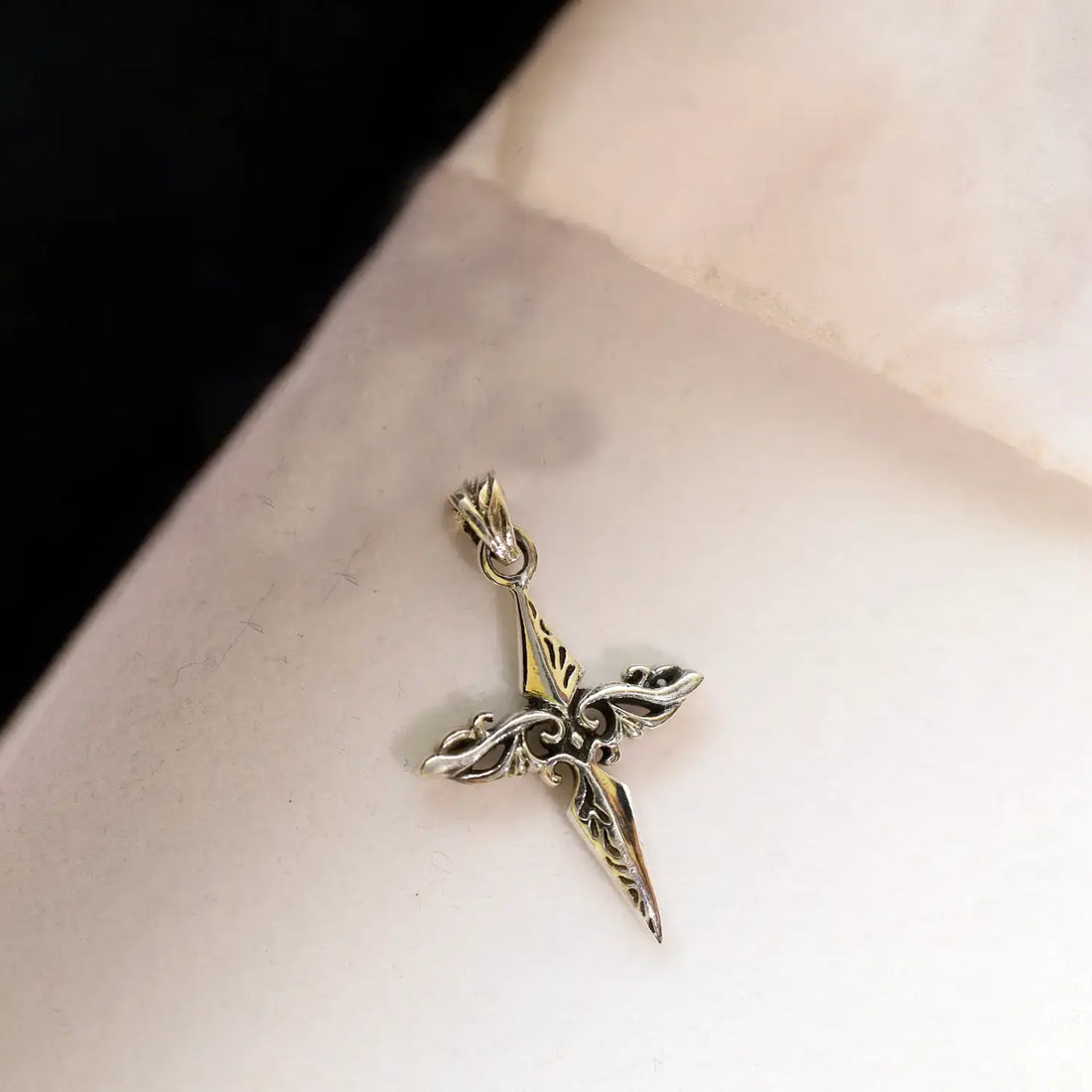 Gothic Cross Pure Silver Pendant- Made With Pure 925 Silver