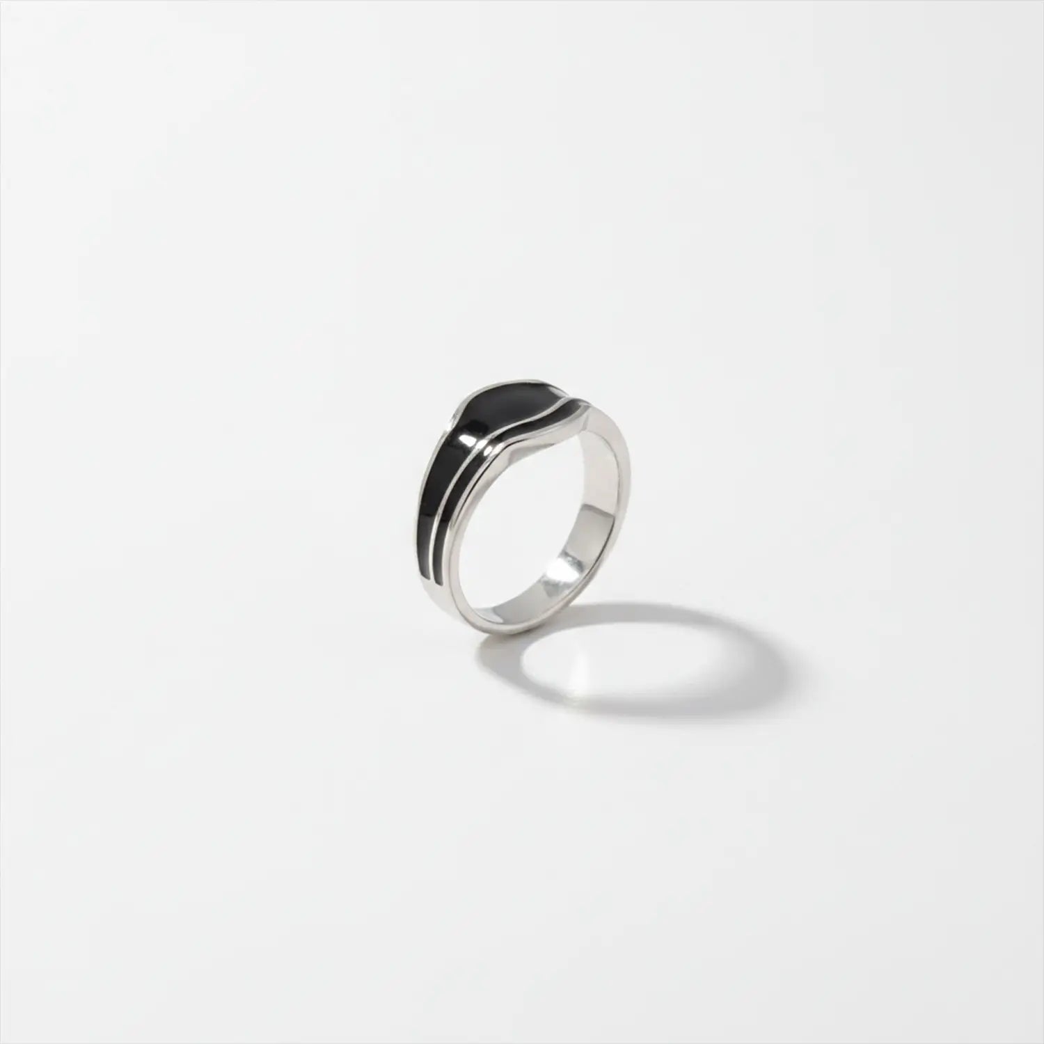Midnight Wave Silver Band Ring - Made With Pure 925 Silver