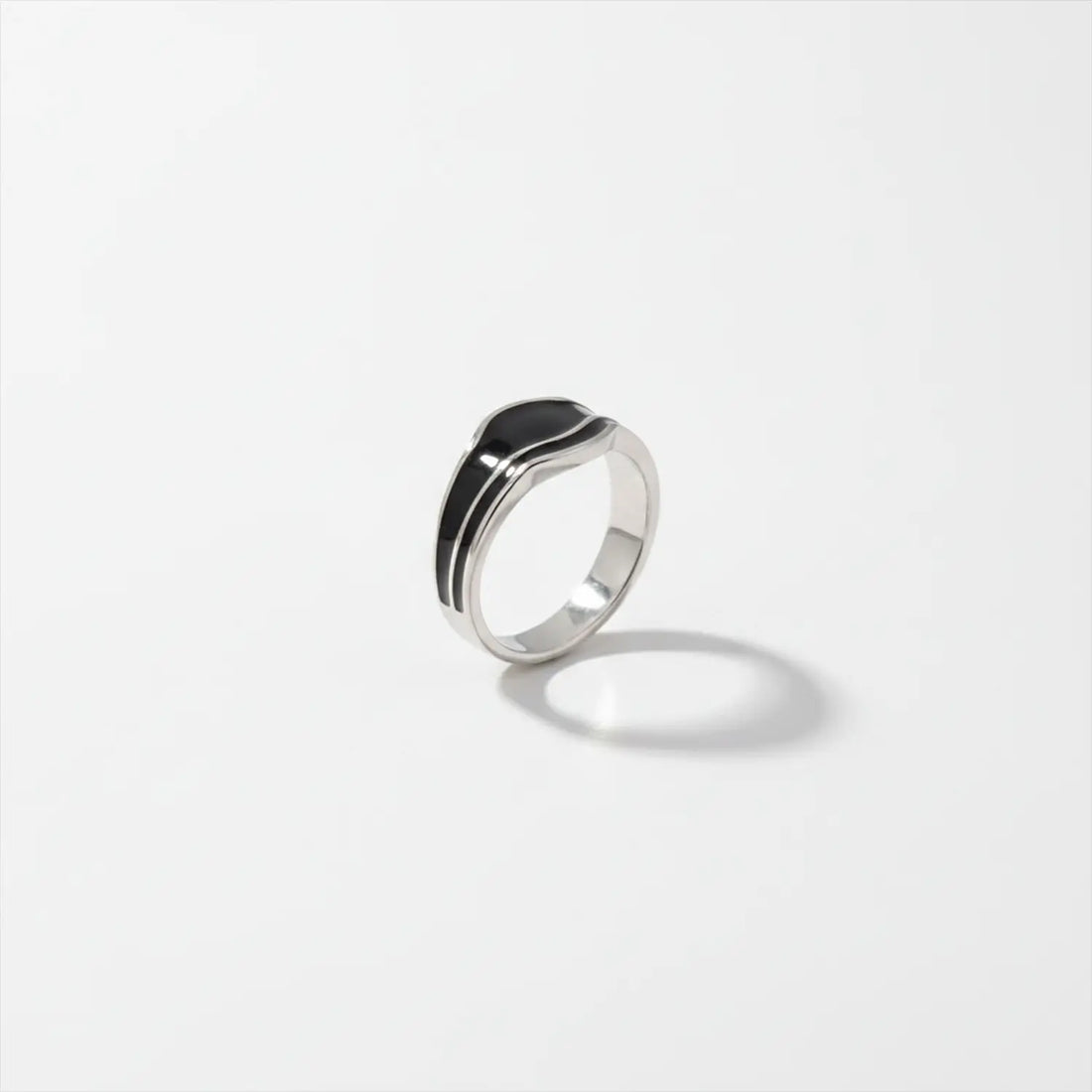 Midnight Wave Silver Band Ring - Made With Pure 925 Silver