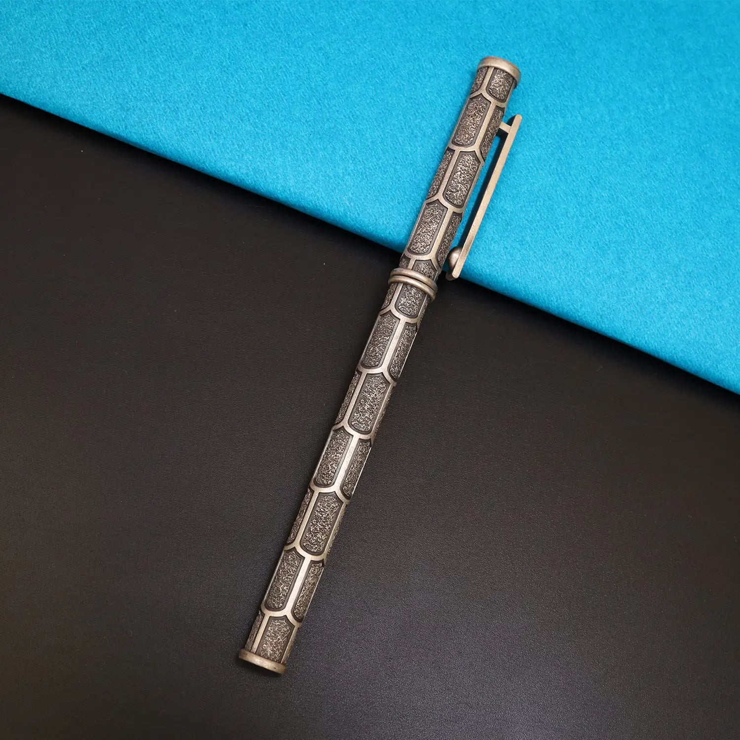 Antique Silver Engraved Designer Pen - Made With Pure 925 Silver