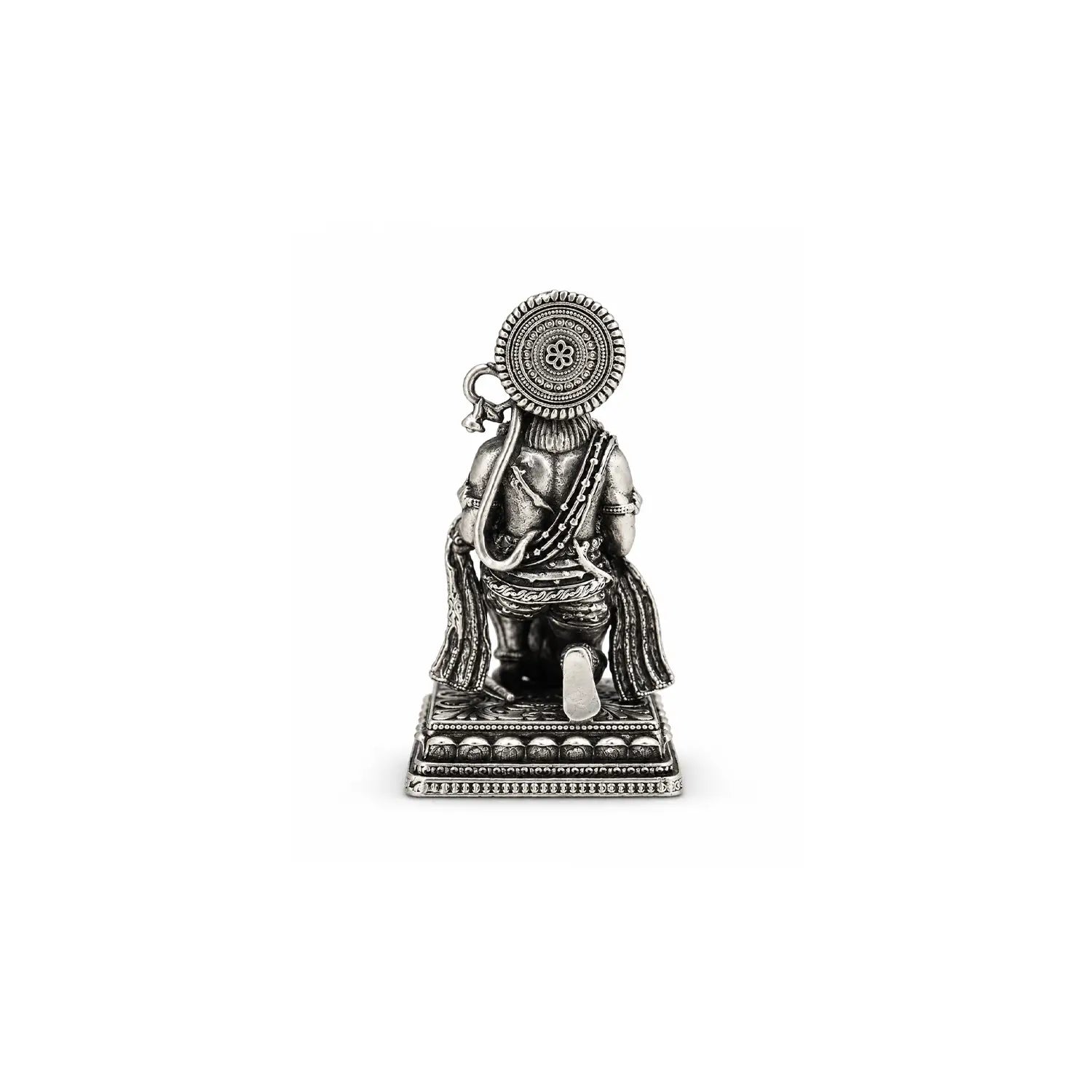 Pure Silver Lord Hanuman Idol – Antique Finish- Made With Pure 925 Silver
