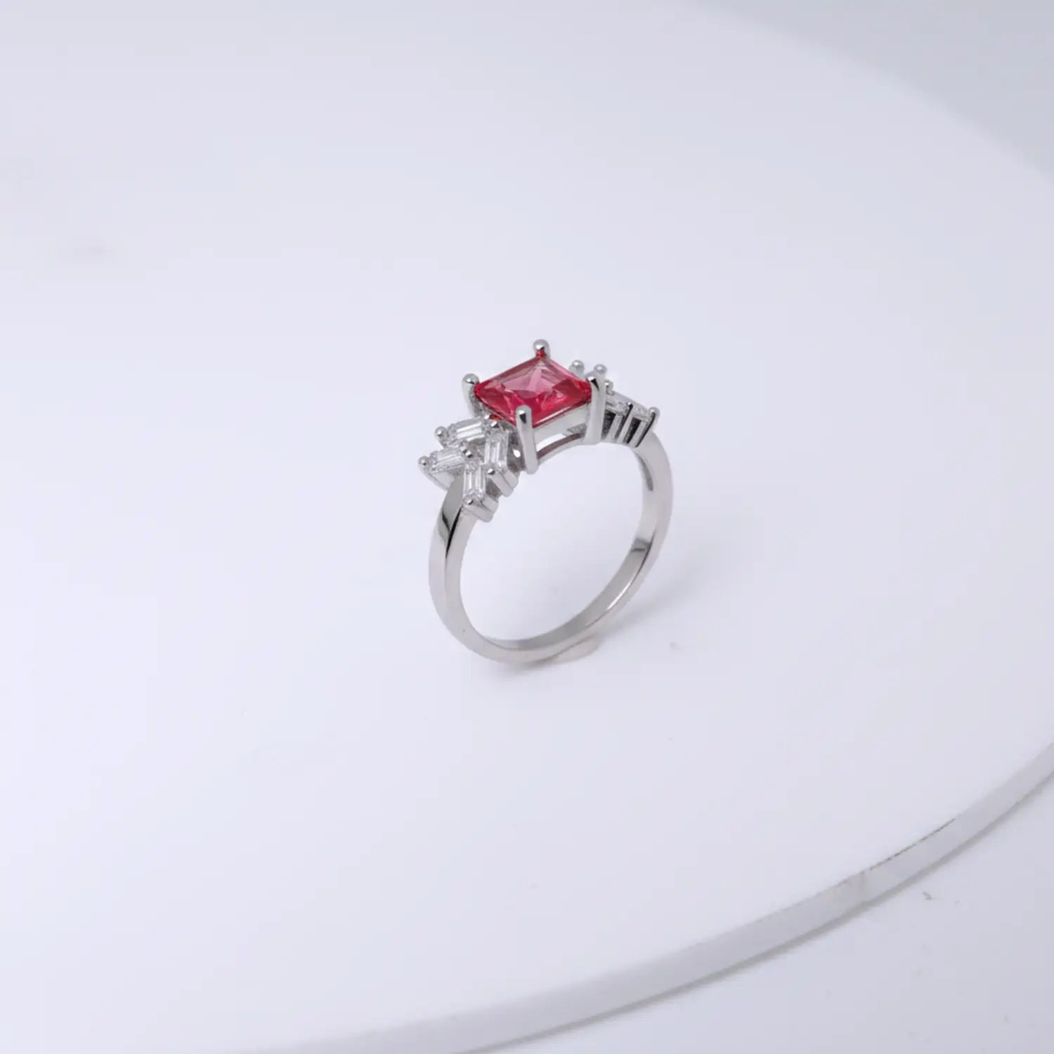 Ruby Spark Sterling Silver Statement Ring - Made With Pure 925 Silver