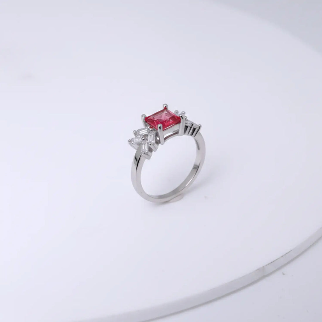 Ruby Spark Sterling Silver Statement Ring - Made With Pure 925 Silver