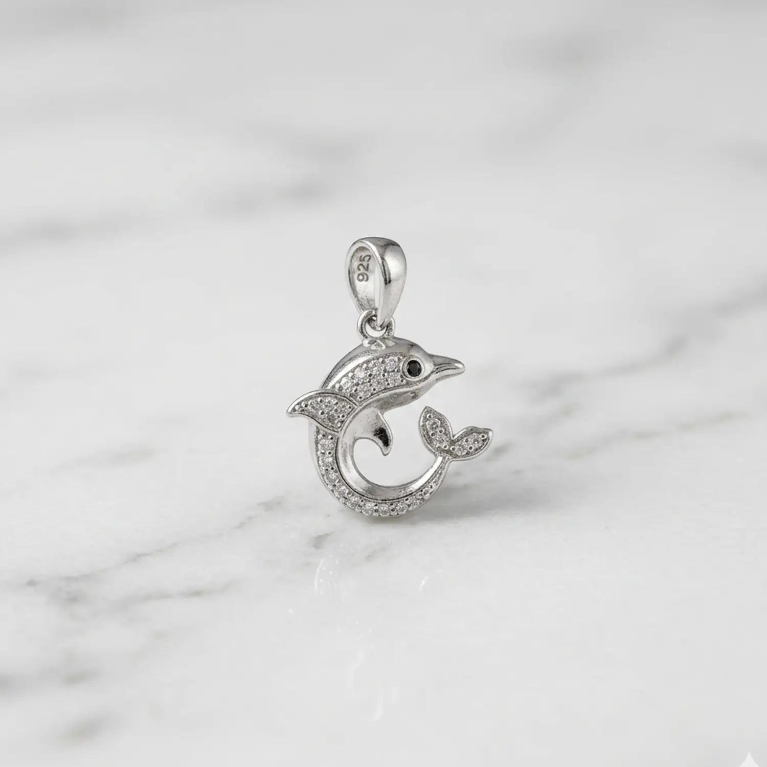 Charming Dolphin Design Pure Silver Pendant - Made With 925 Pure Silver