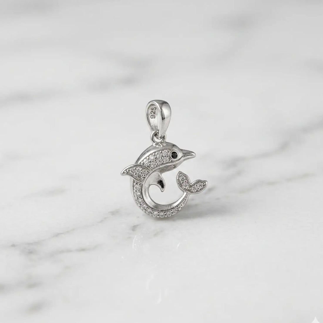 Charming Dolphin Design Pure Silver Pendant - Made With 925 Pure Silver