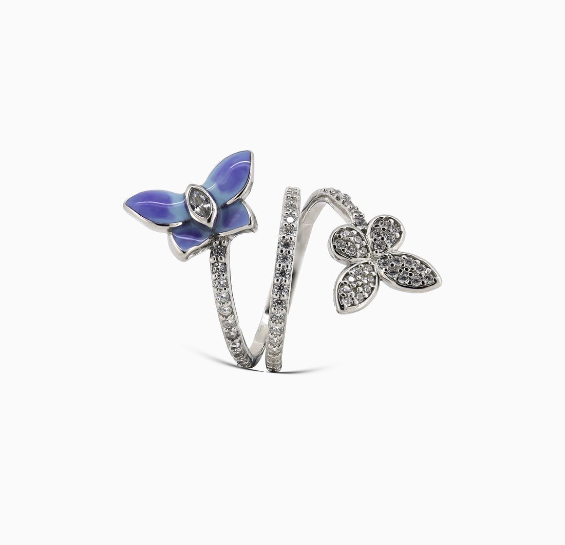 Elegant Butterfly Wrap Silver Ring - Made With Pure 925 Silver