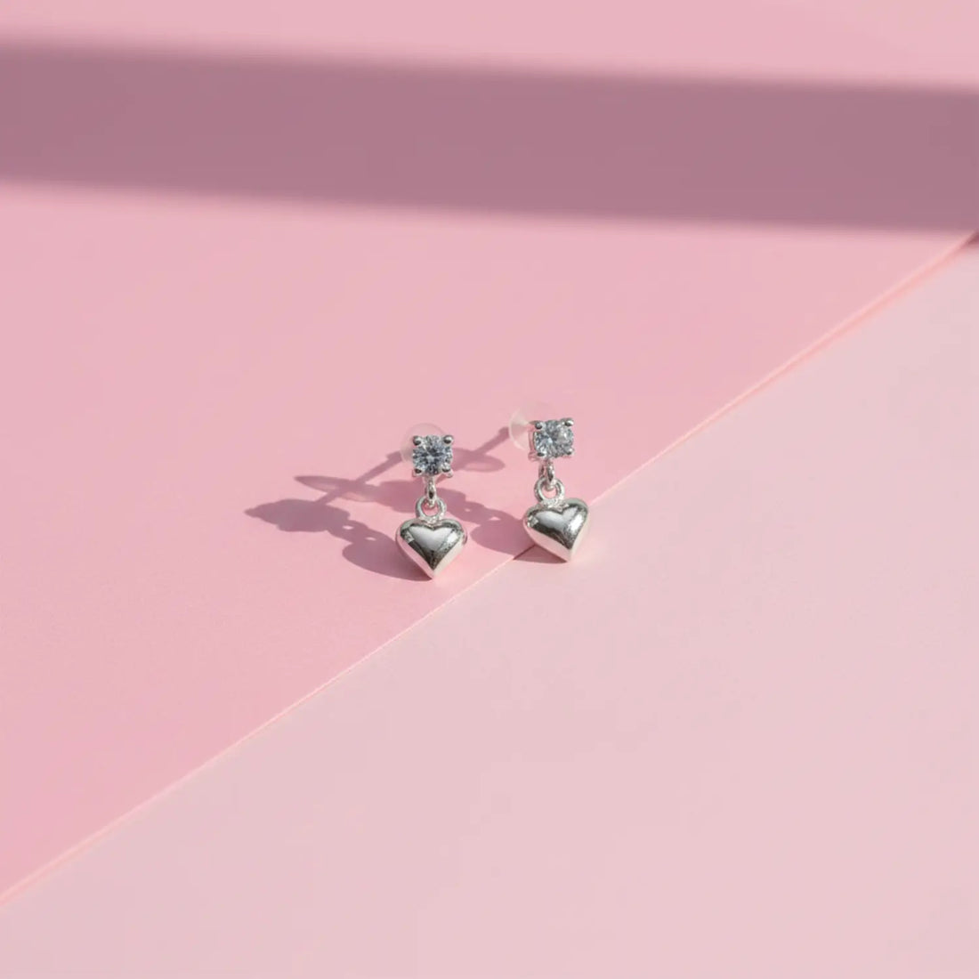Elegant Heart Drop Pure Silver Earrings- Made With Pure 925 Silver