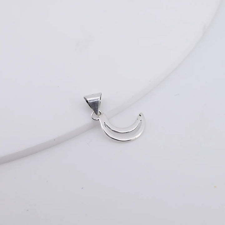 Elegant Crescent Design Pure Silver Pendant - Made With 925 Pure Silver