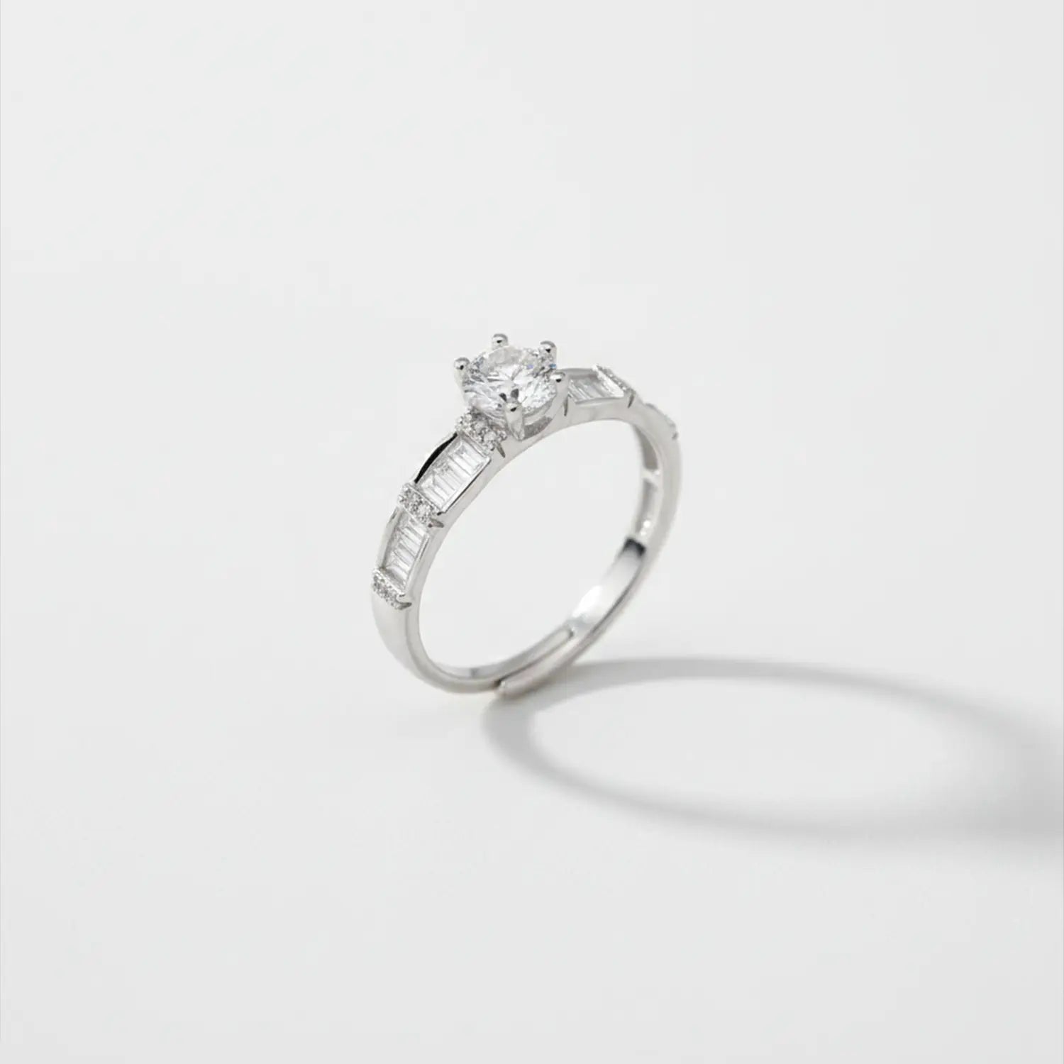 Celeste Sparkle Silver Solitaire Ring - Made With Pure 925 Silver